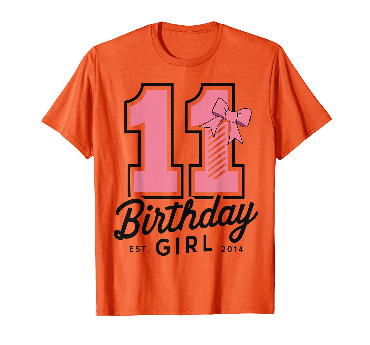 11th Birthday Coquette Bow Hello Eleven est 2024 Girl T-Shirt