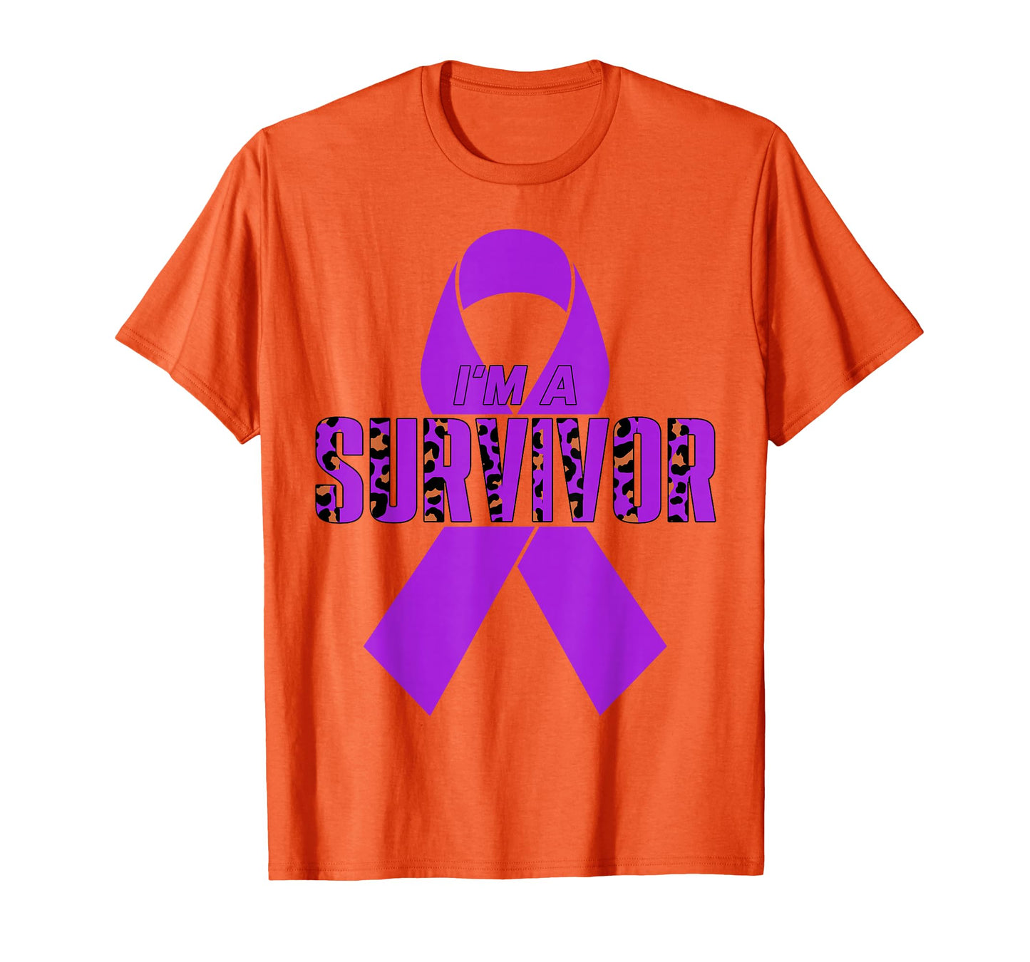 I'm A Survivor Domestic Violence Awareness Purple Ribbon T-Shirt