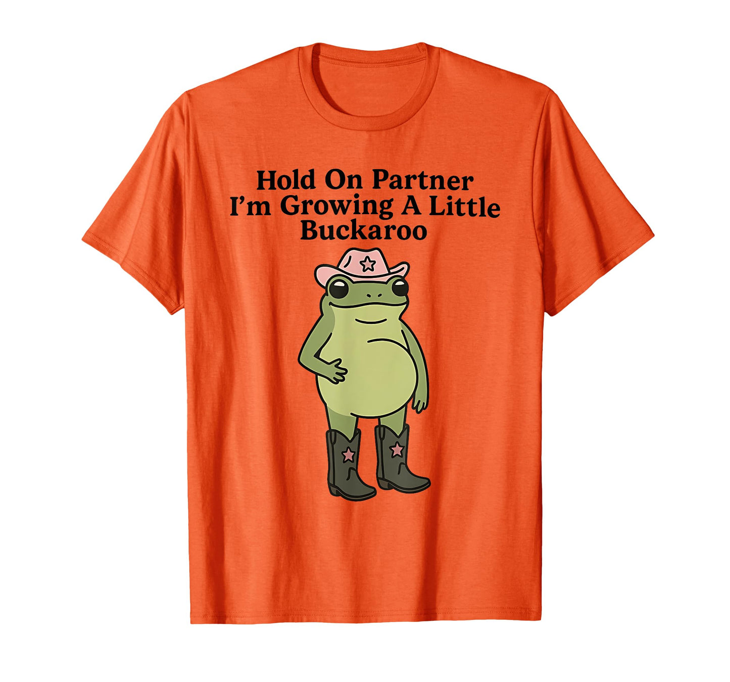 Hold On Partner I'm Overstimulated Cowboy Frog Vintage T-Shirt