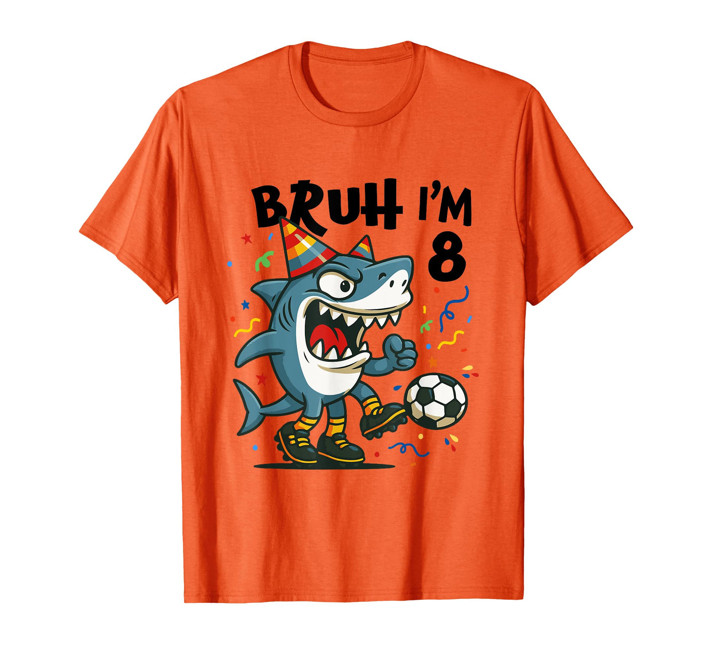 Tralalero Tralala Italian Brainrot Boy Soccer 8th Birthday T-Shirt