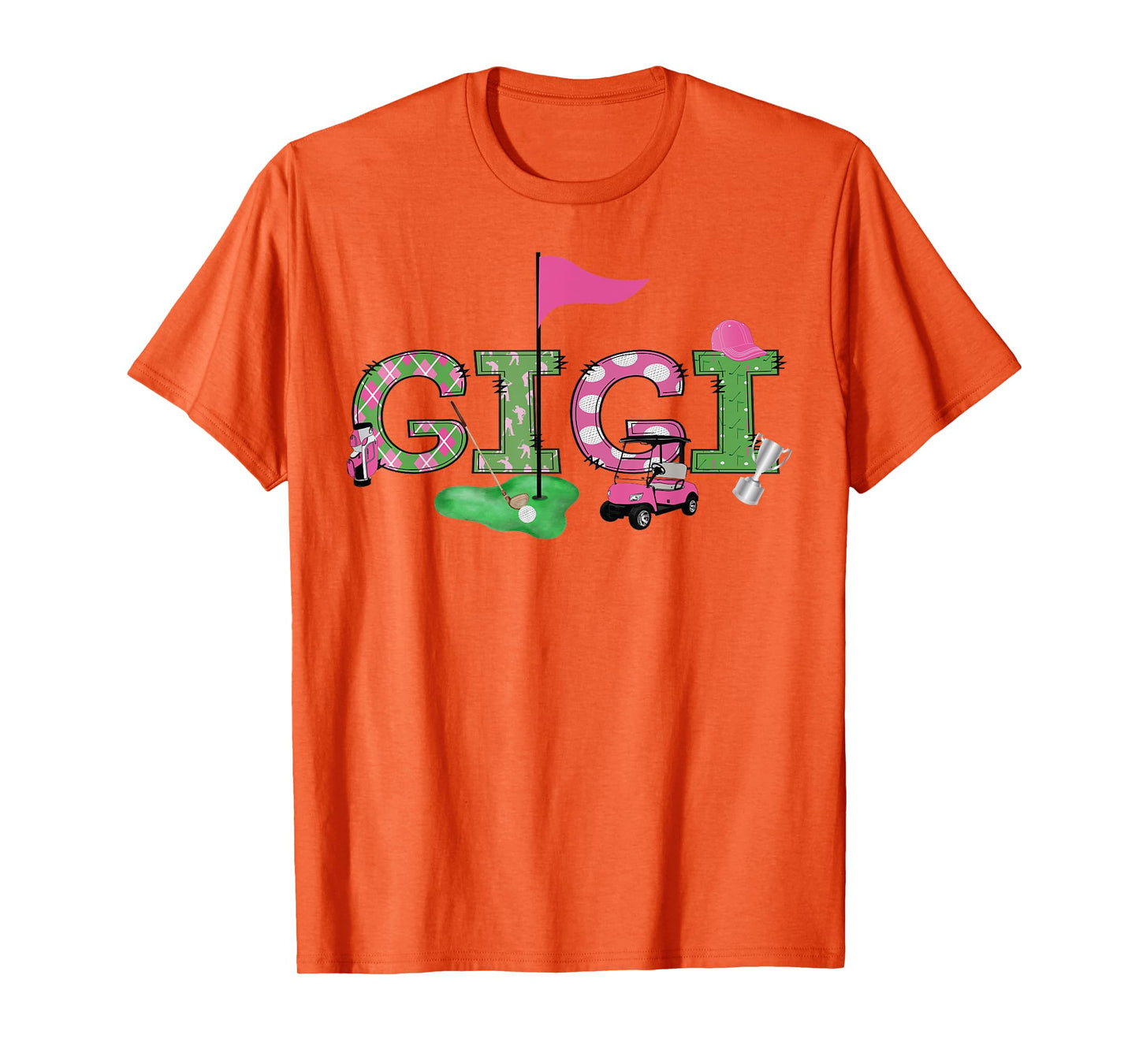 Golf Gigi Pink Hole in One Golf 1St Birthday Girl T-Shirt