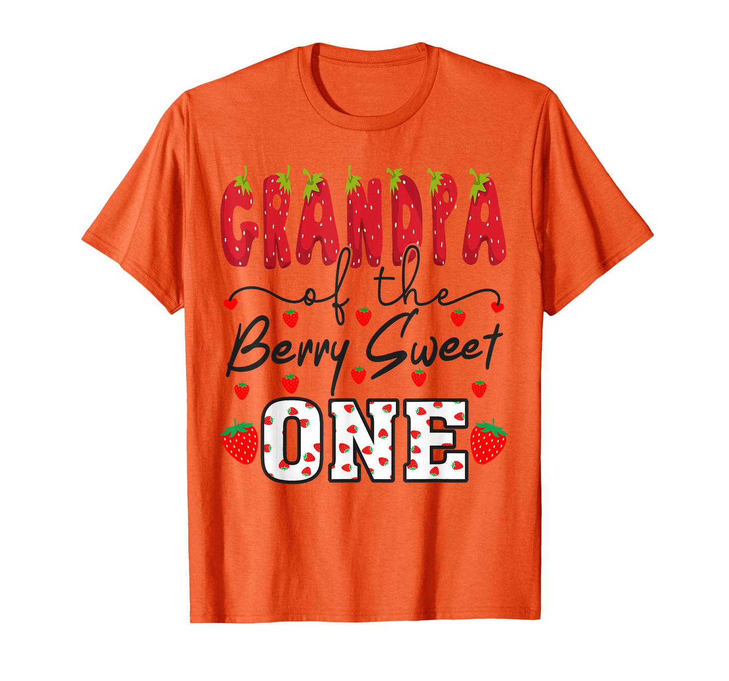 Grandpa Of The Berry Sweet One Strawberry T-Shirt