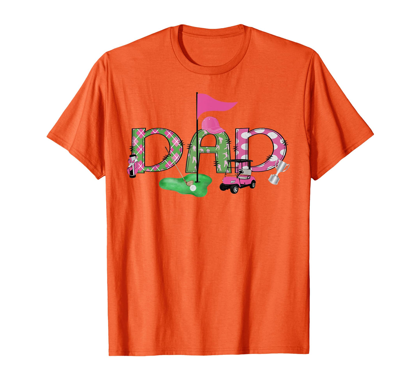 Golf Dad Pink Hole in One Golf 1St Birthday Girl T-Shirt