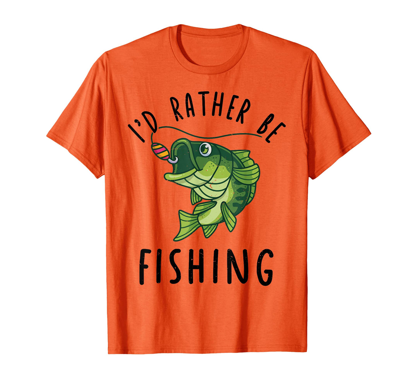 Youth Id Rather Be Bass Fishing-Shirt Kids Boy Funny Toddler T-Shirt