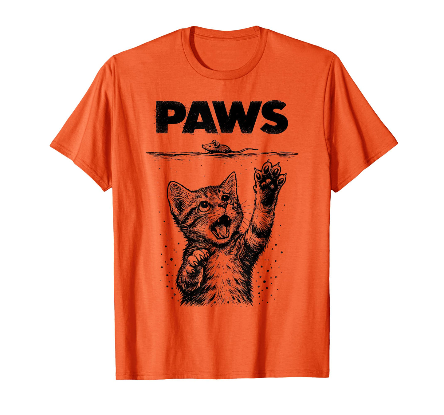 Paws Cat and Mouse Top Cute Funny Cat Lover Parody T-Shirt