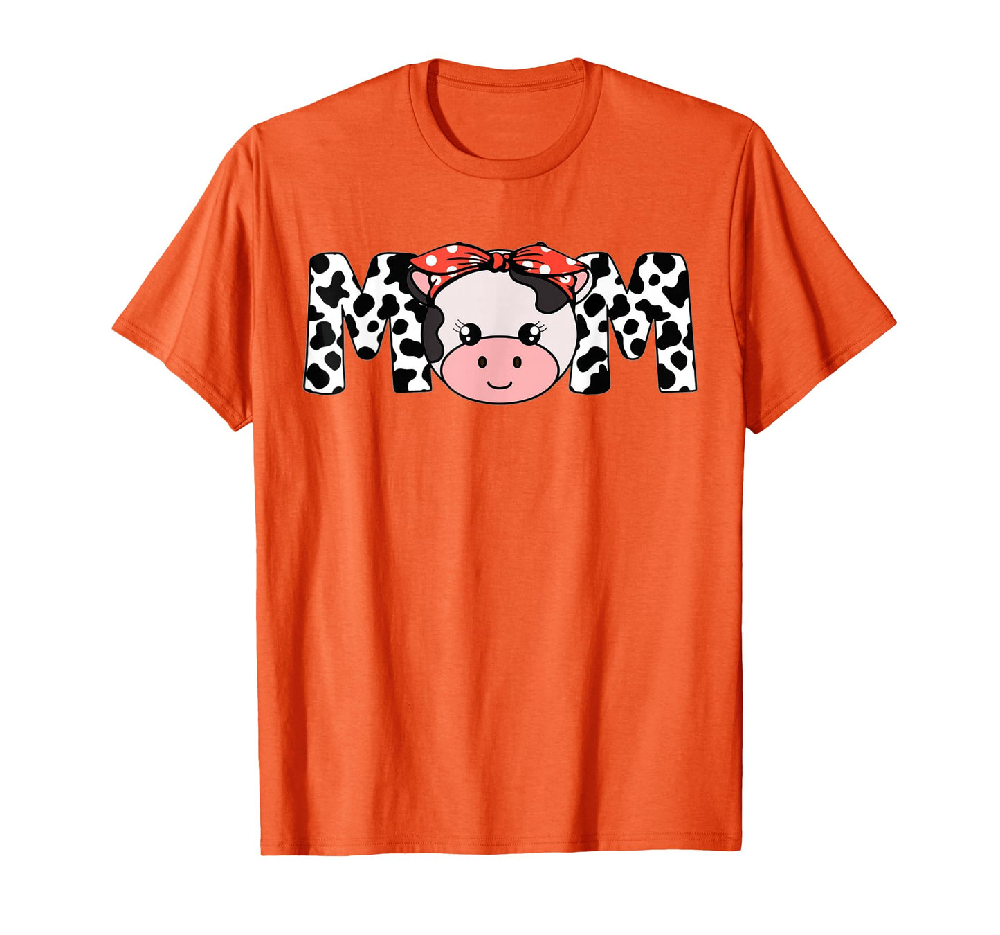 Mom Cow-Print T Shirt Women Heifer Mother Day Gift Farm Mama T-Shirt