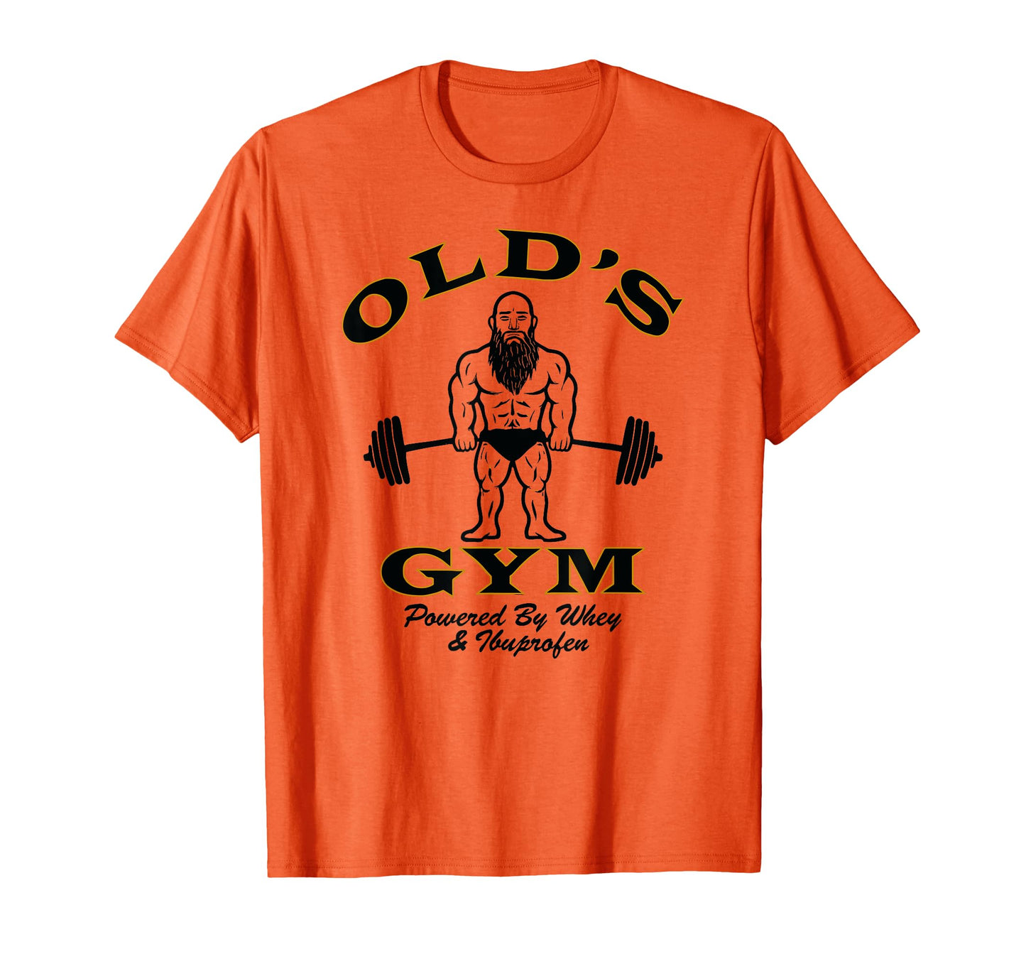 Old's Gym Logo Workout Dad Grandpa Weightlifting Old Men Gym T-Shirt