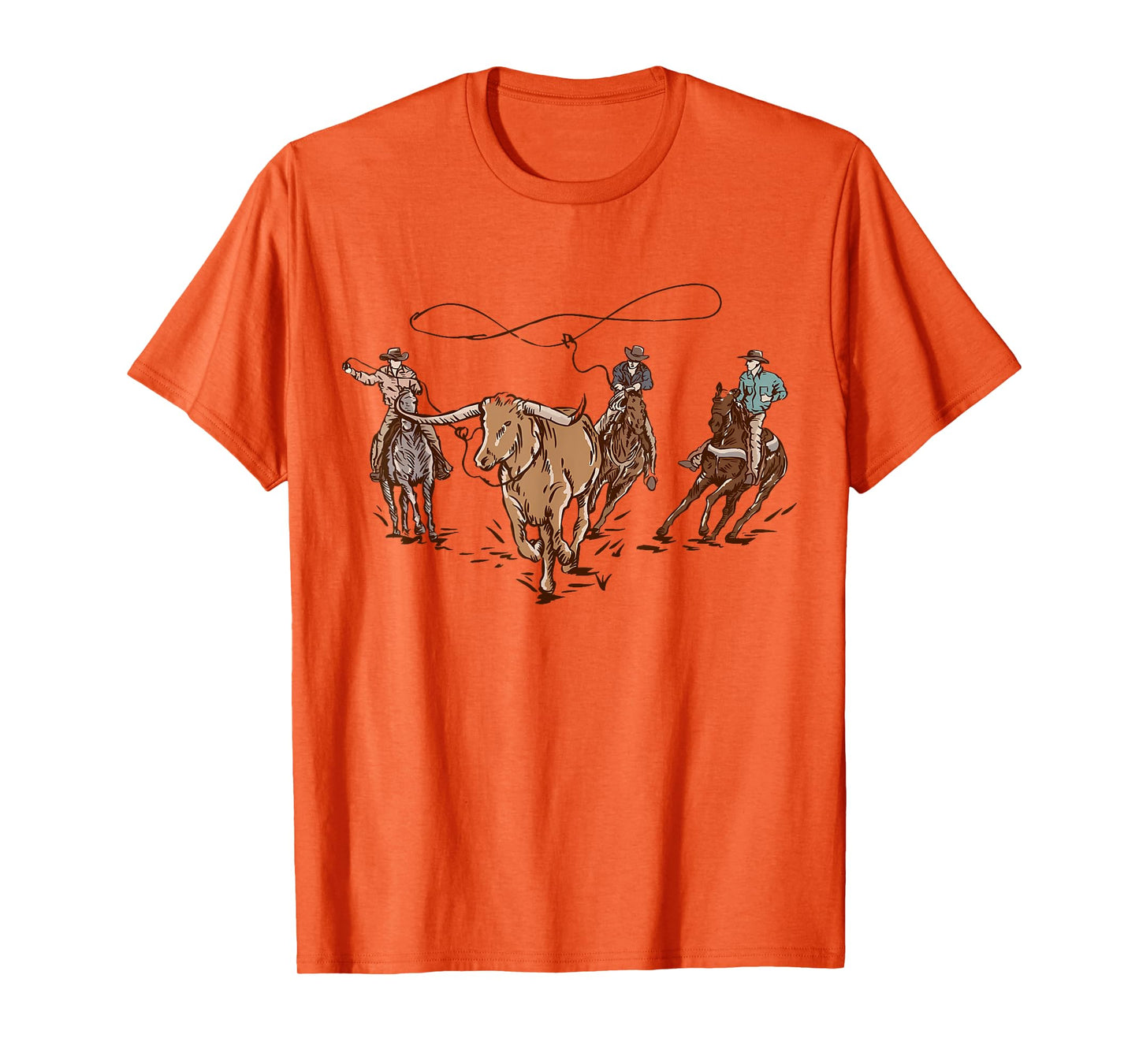 Vintage Cowboy Rodeo Bull Roping Western Country Ranching T-Shirt