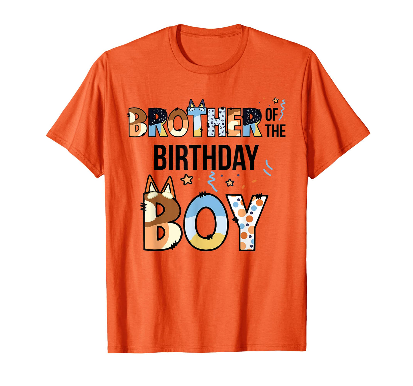 Brother Of The Birthday Boy Party Blue Dog Lover Matching T-Shirt