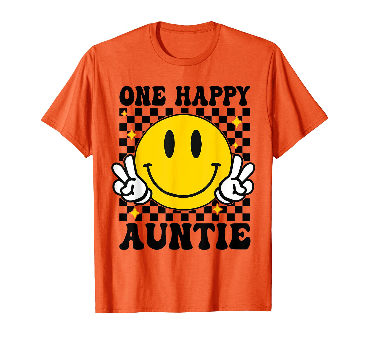 One Happy Dude Auntie happy face 1st Birthday Family T-Shirt