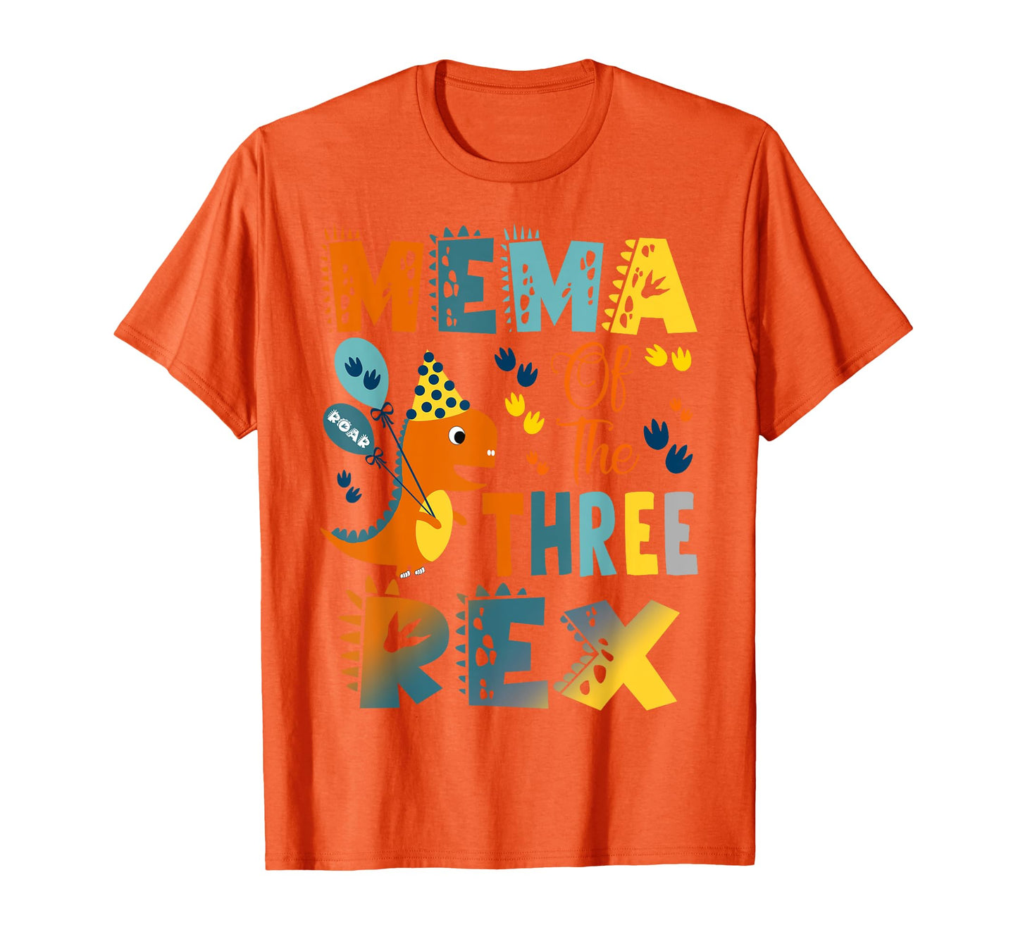 Mema Of The Three Rex Dinosaur 3Rd Birthday Party T-Shirt