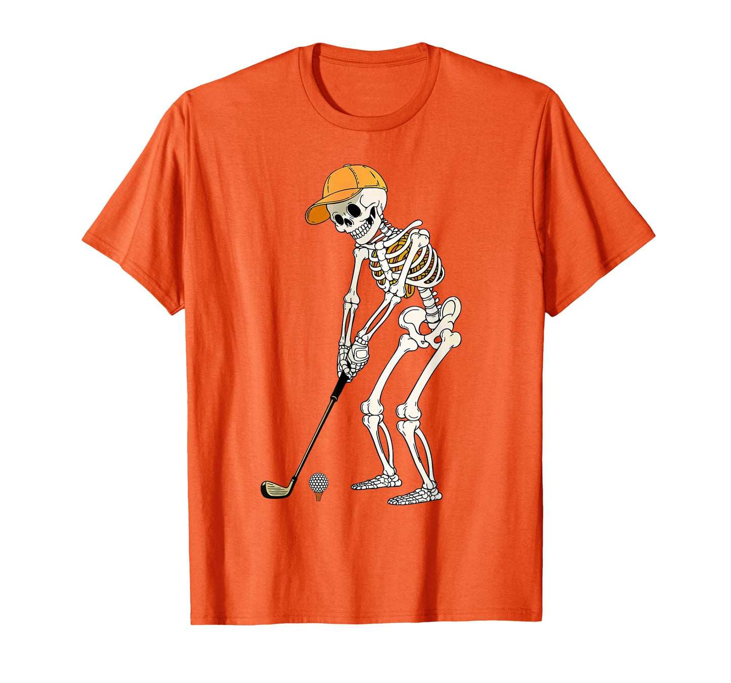 Retro Skeleton Golf Halloween Golfer Golf Player For Men Dad T-Shirt