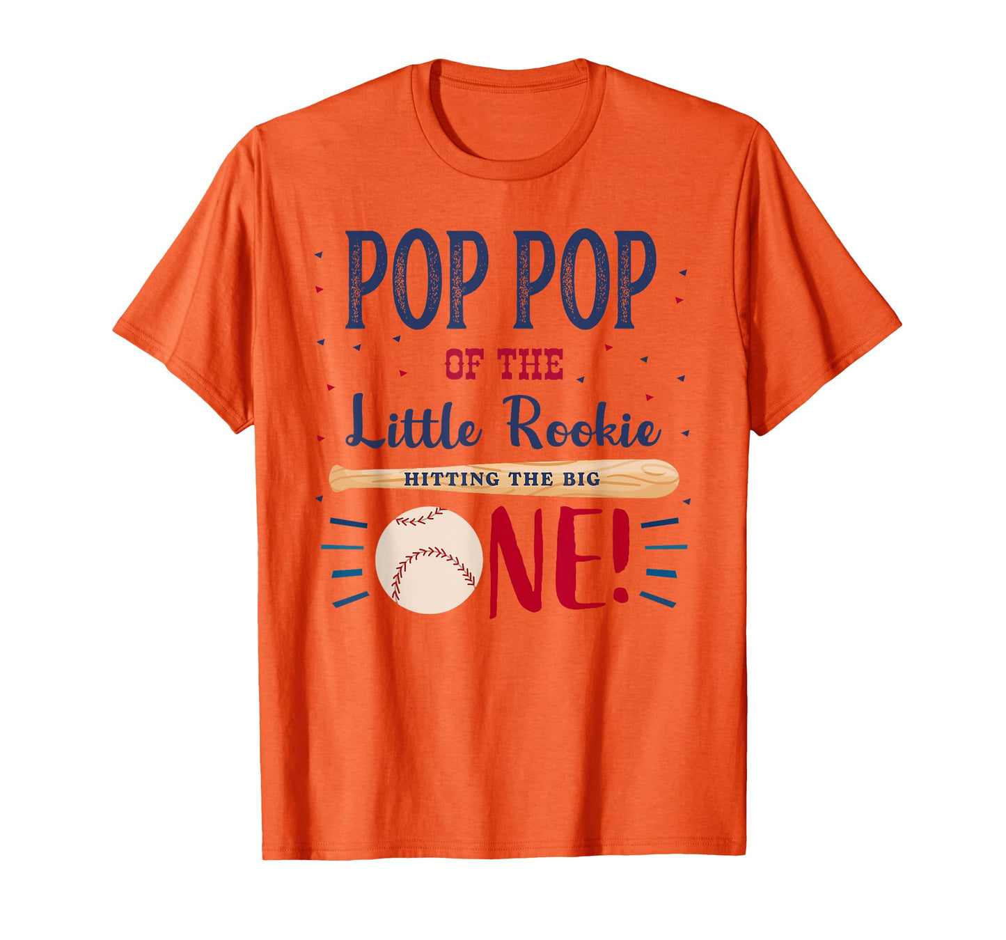Mens Pop Pop First Birthday Little Rookie Baseball The Big One T-Shirt