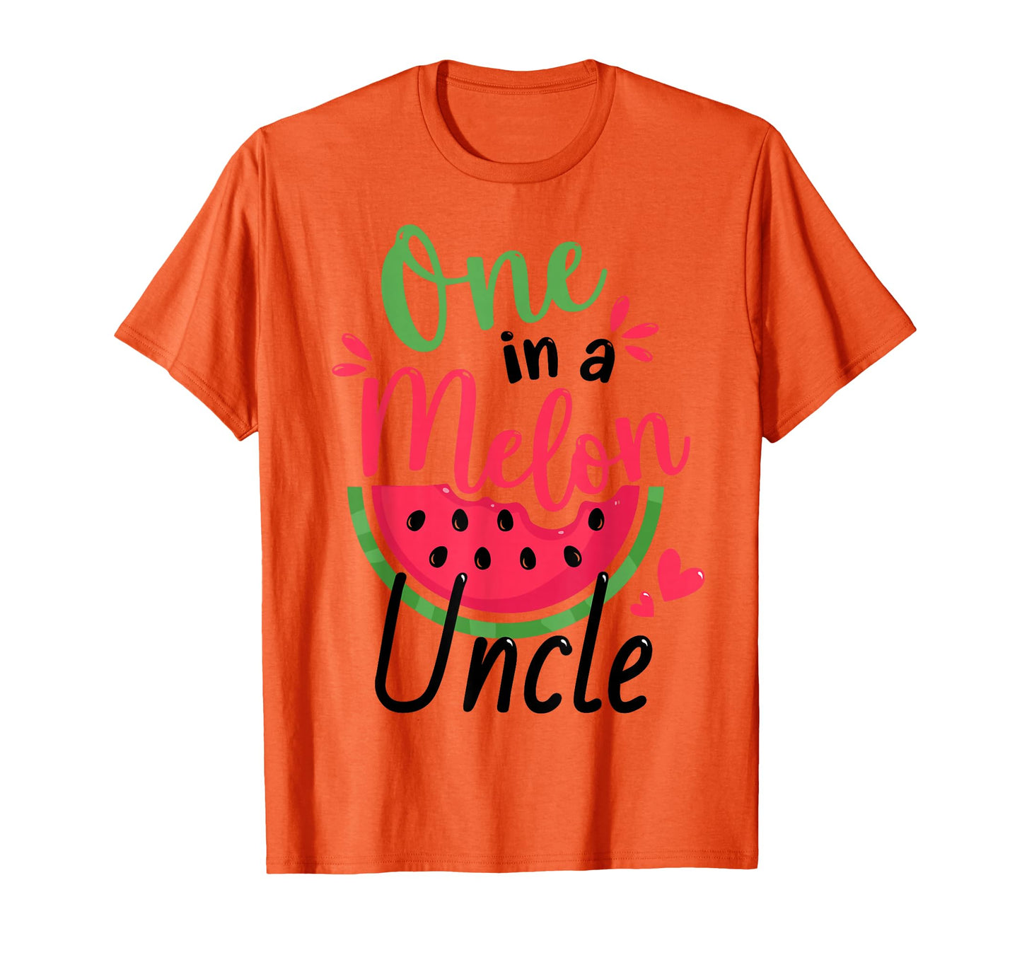 One in a Melon Uncle 1st Birthday Party Family Matching T-Shirt