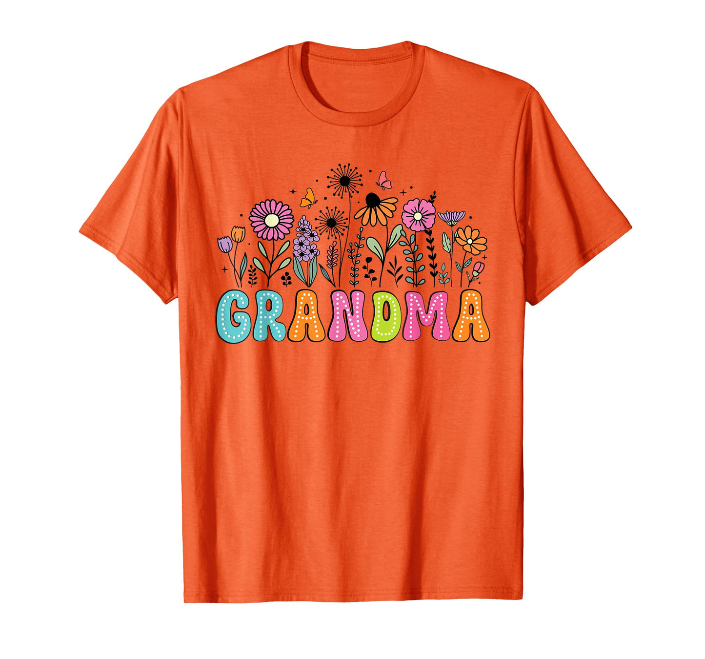 Groovy Wildflower Grandma Floral Grandma Mother's Day T-Shirt