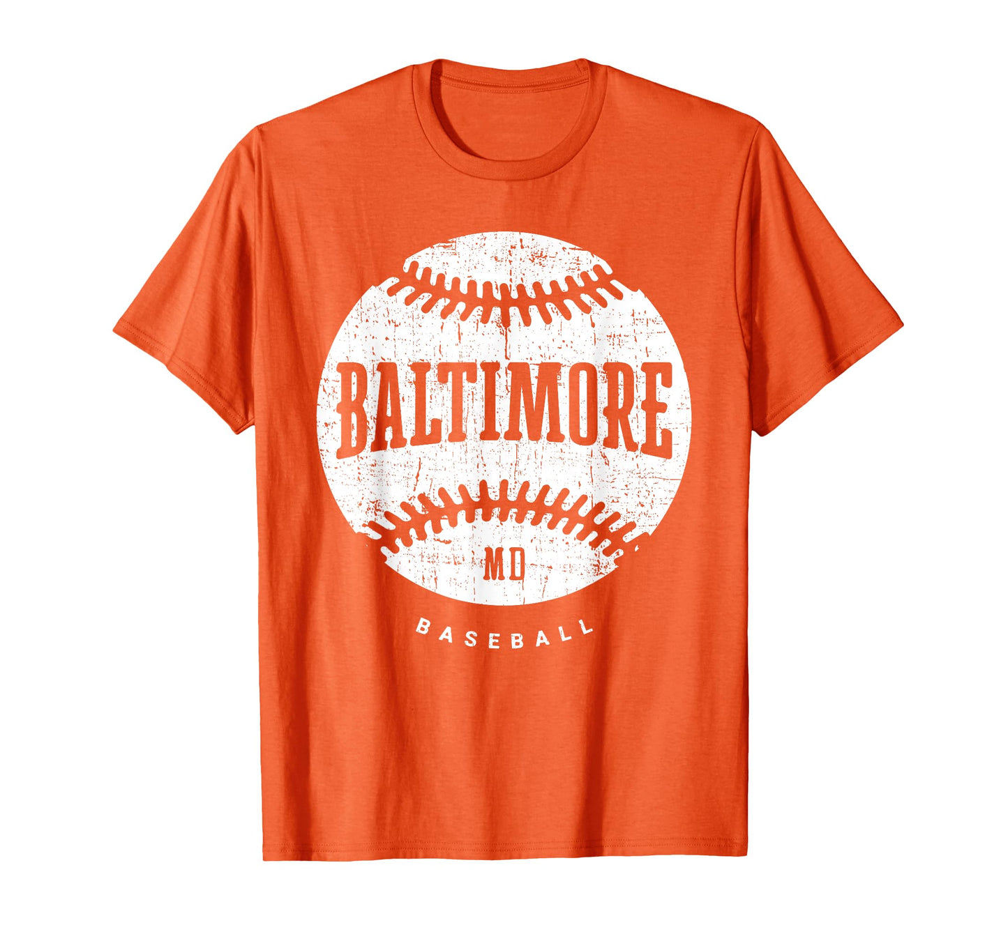 Baltimore Baseball Retro Vintage Design Baseball Lover T-Shirt