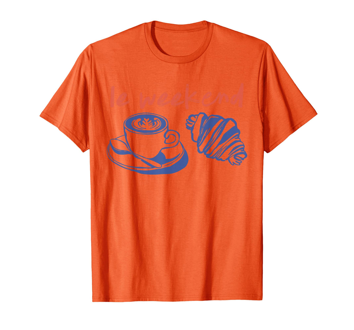 Retro Vintage Le Weekend Coffee Club Croissant Lovers Pastry T-Shirt
