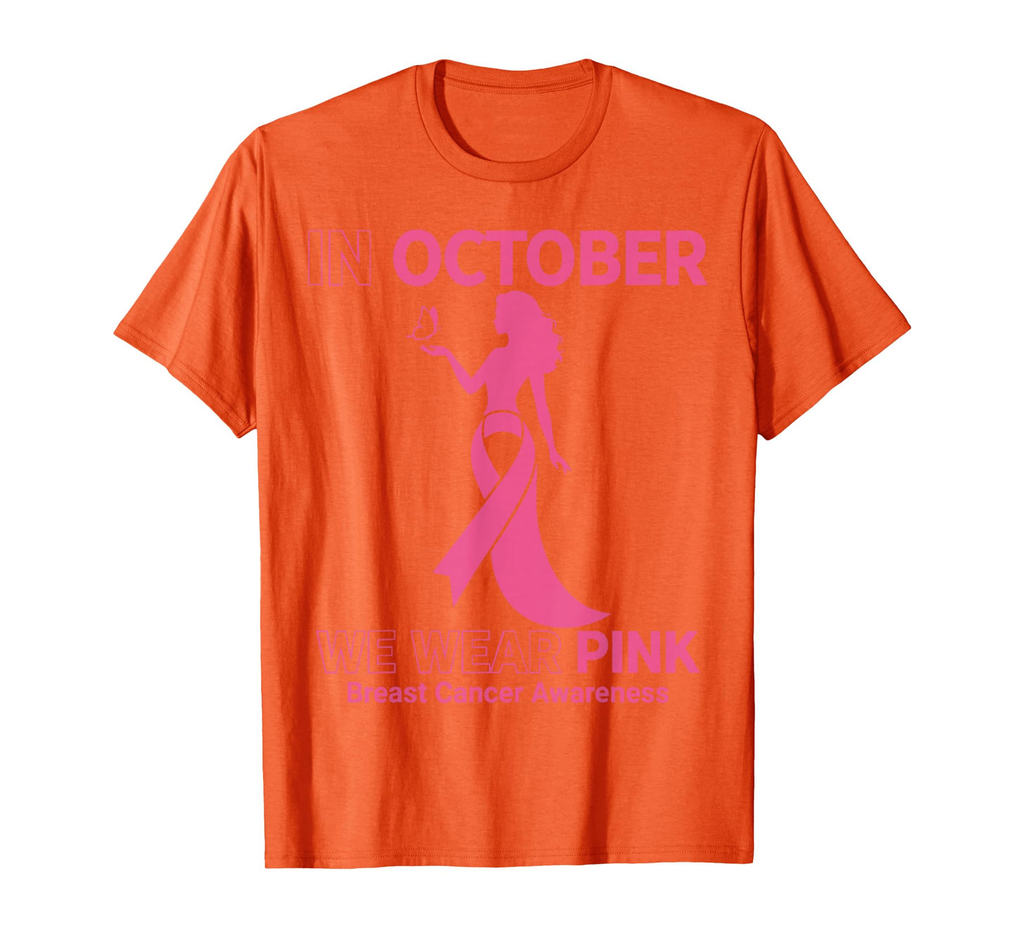 in October We Wear Pink Breast Cancer Awareness Ribbon 2025 T-Shirt