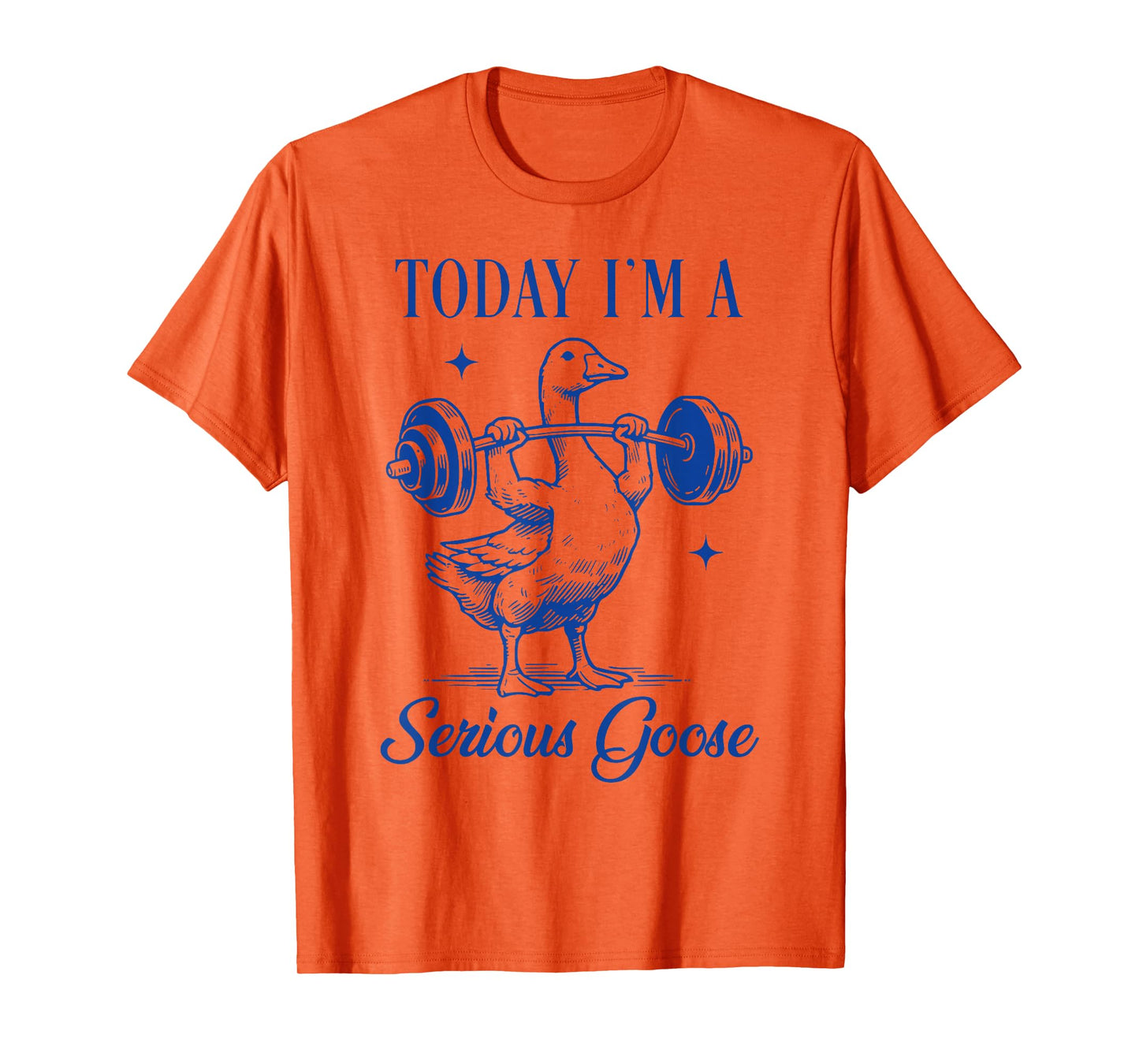 today i'm a serious goose funny lifting weights gym fitness T-Shirt