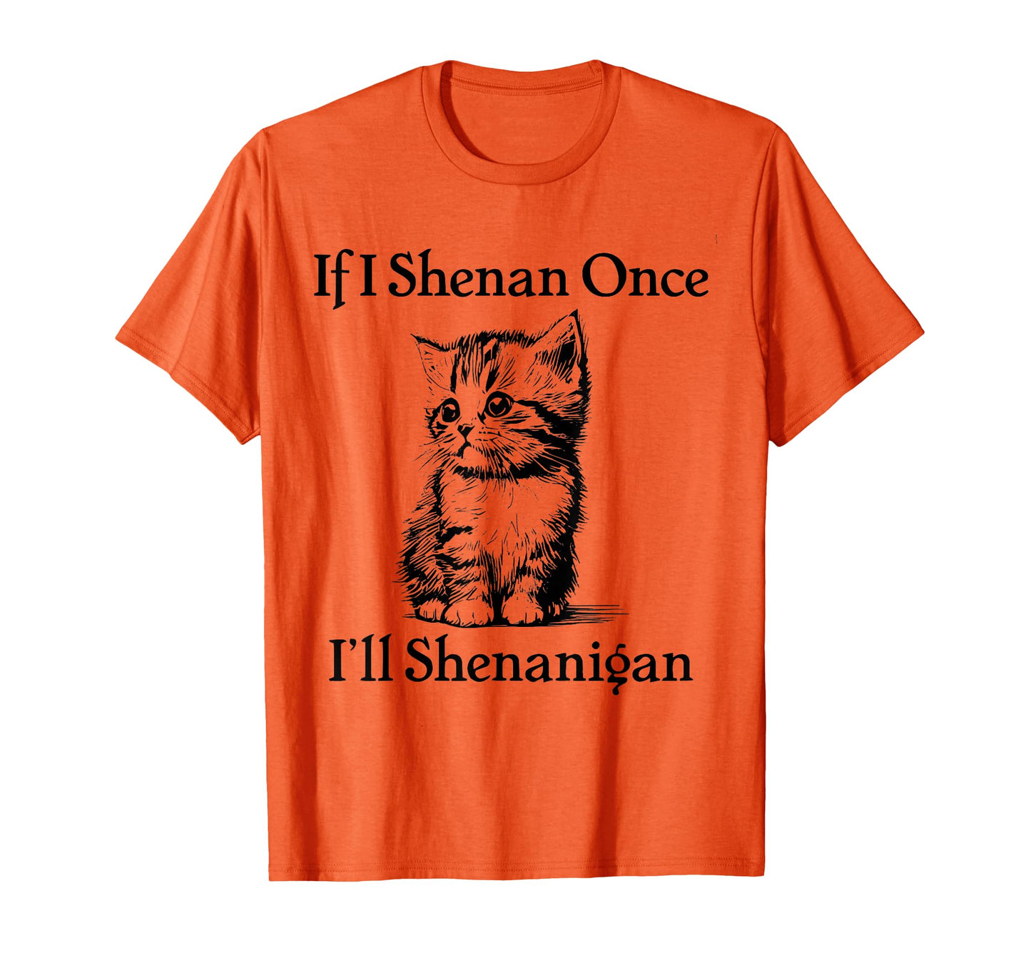 If I Shenan Once I'll Shenanigan Cute Cat St Patricks Day T-Shirt
