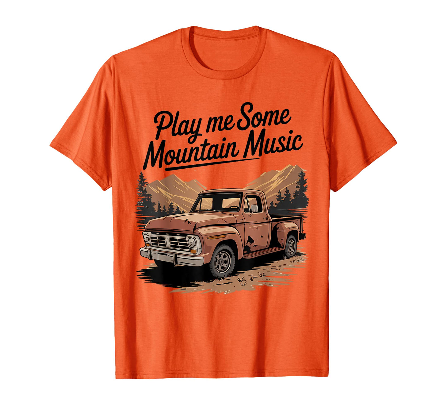 Play Me Some Mountain Music Retro Country Western T-Shirt