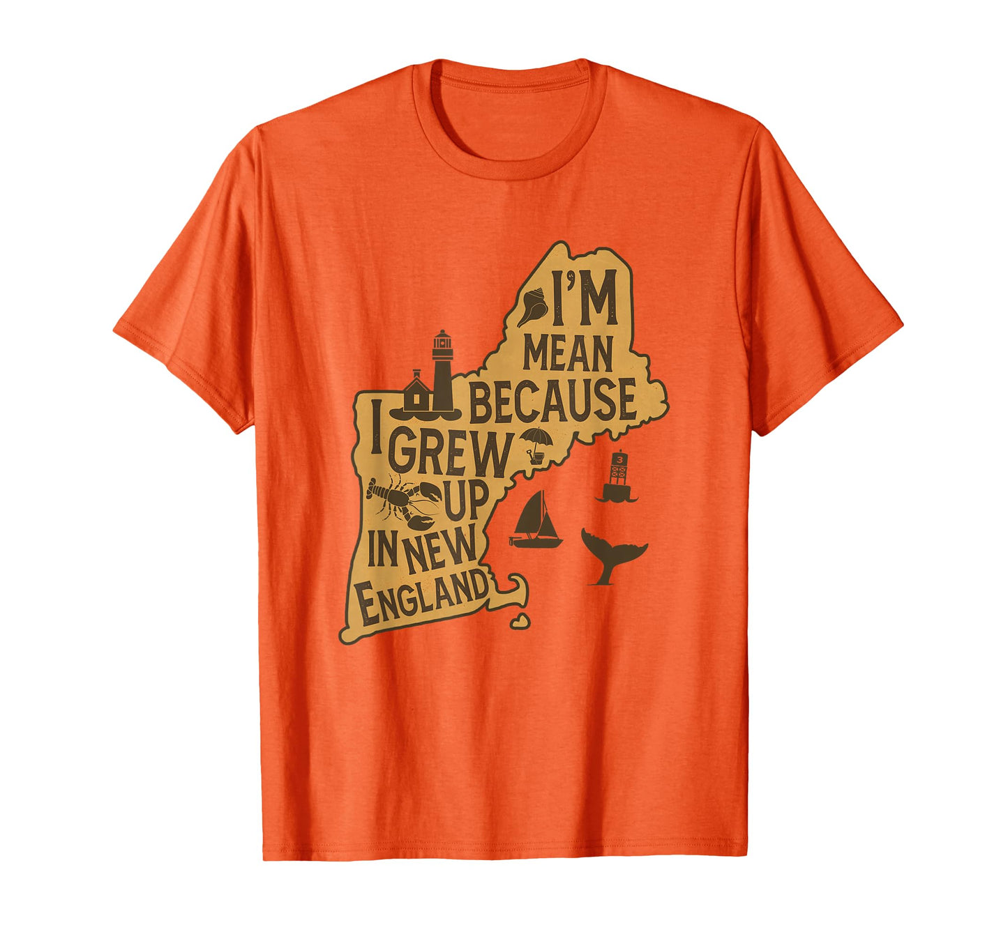 Sarcasm Humor I'm Mean Because I Grew Up In New England T-Shirt