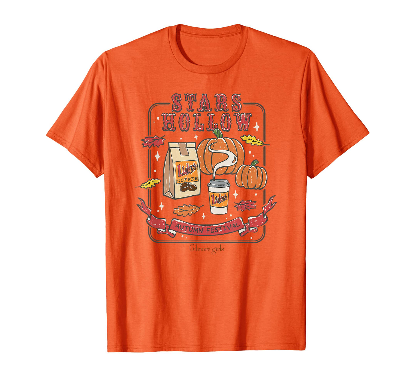 Gilmore Girls Iconic Stars Hollow Autumn Festival Retro Logo T-Shirt
