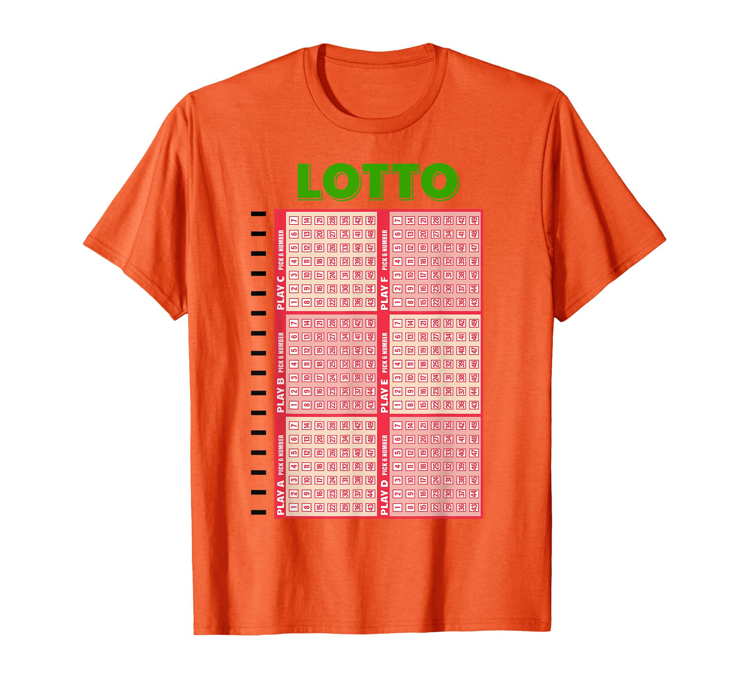 Lottery Lotto Ticket Party Halloween Costume Cosplay Winner T-Shirt