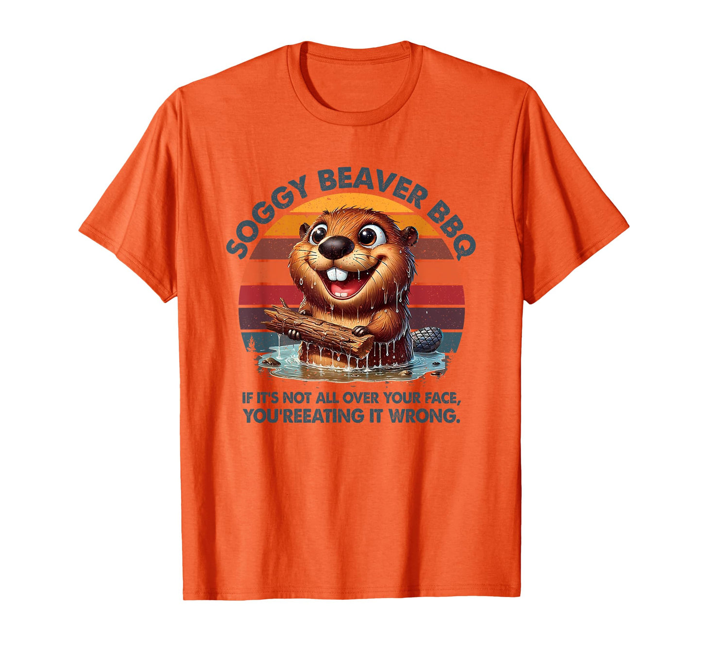 Soggy Beaver Bbq Funny Barbecue Grill Master Humor Dad Men T-Shirt