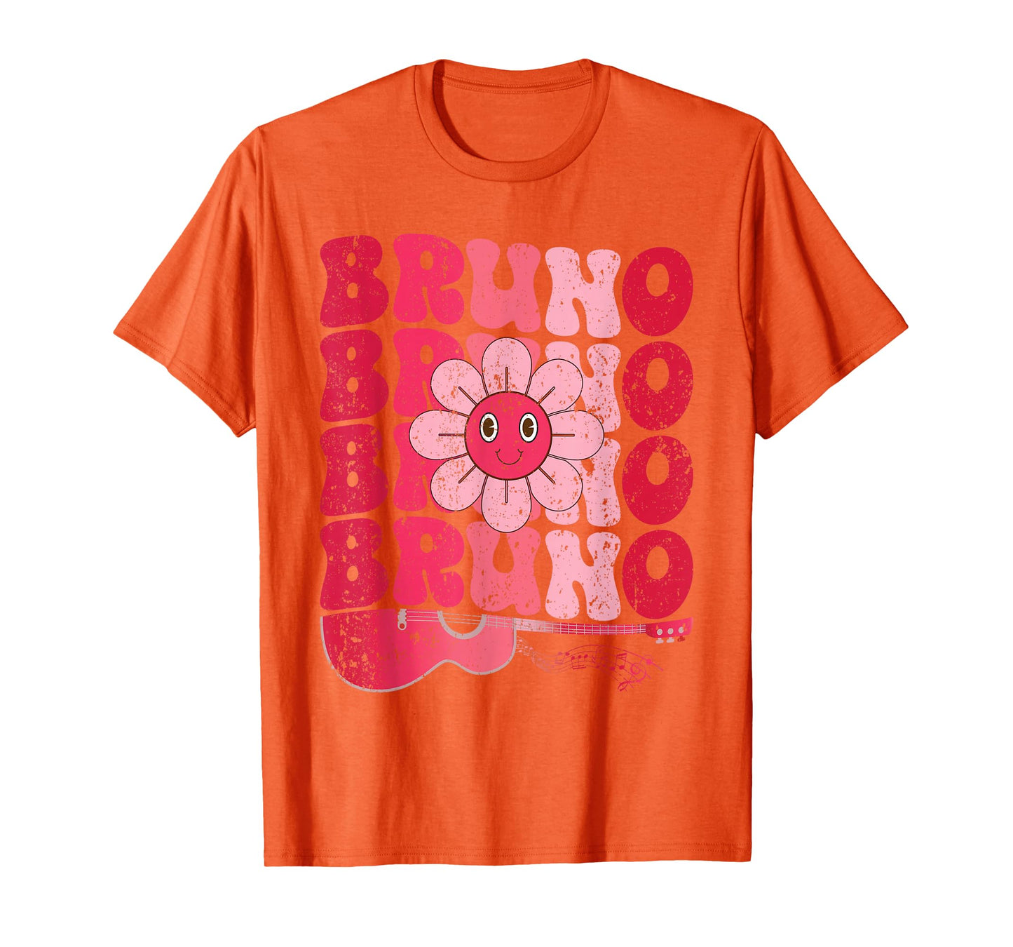Vintage Bruno Personalized Name I Love Bruno Groovy T-Shirt