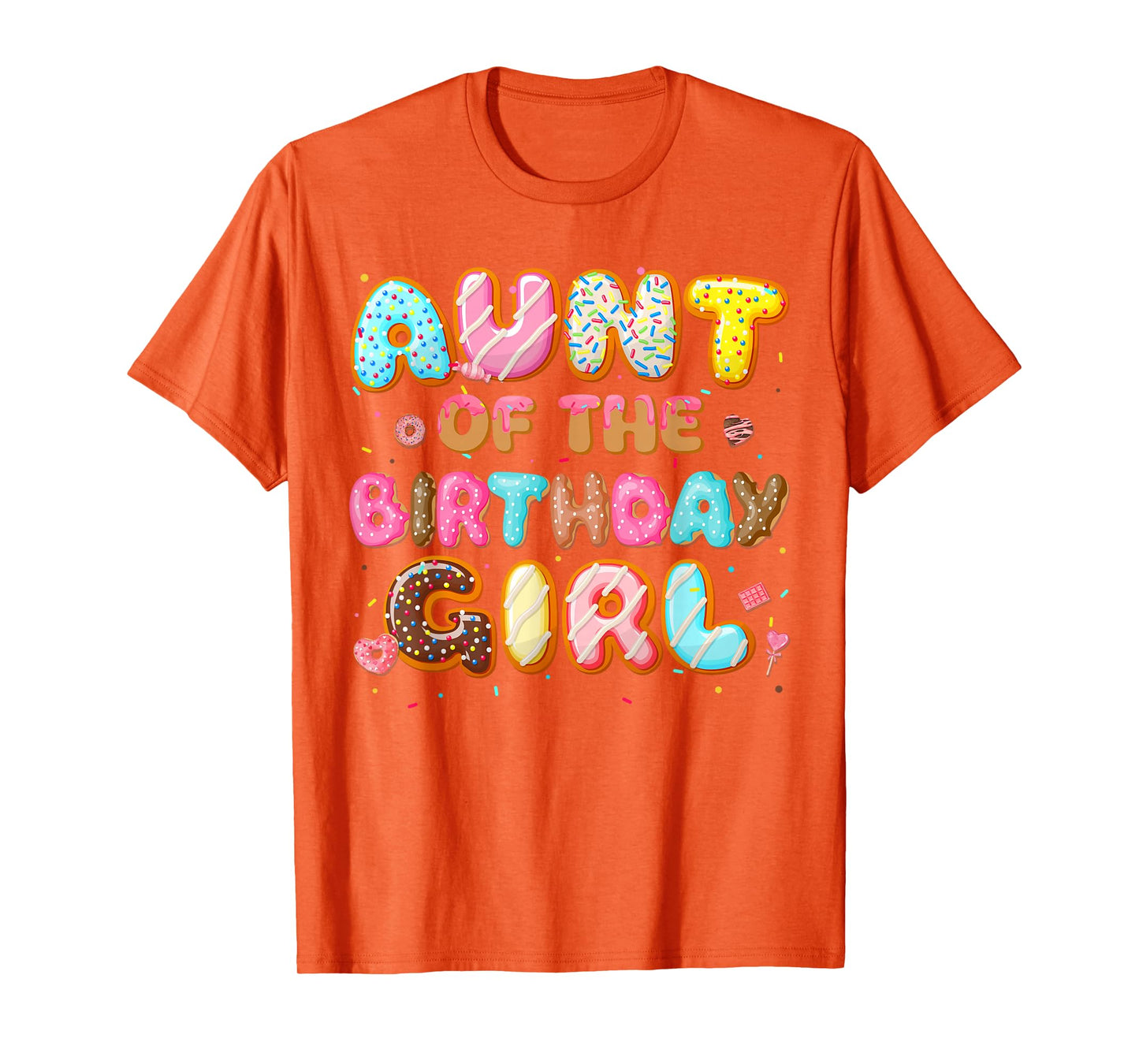 Aunt Of The Birthday Girl Donut Family Matching Party T-Shirt