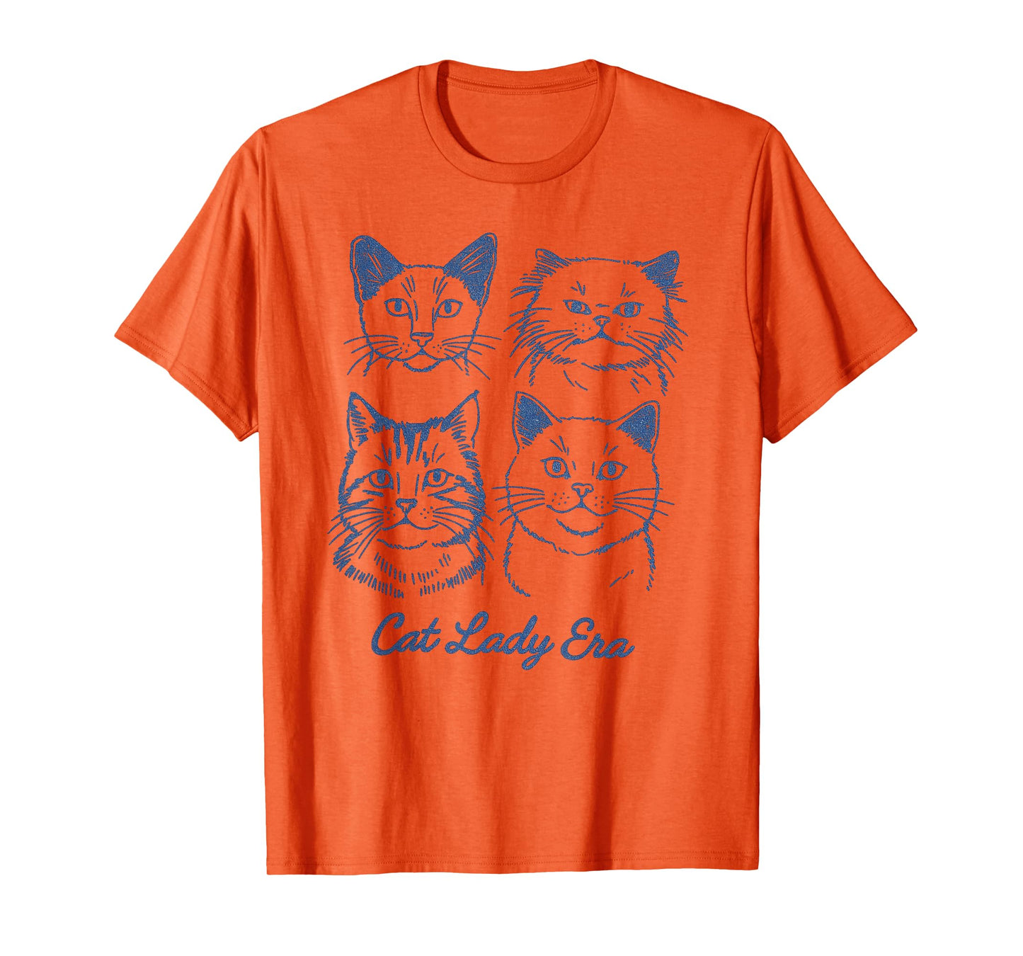 Cat Lady Era – Vintage Line Art Cat Graphic T-Shirt