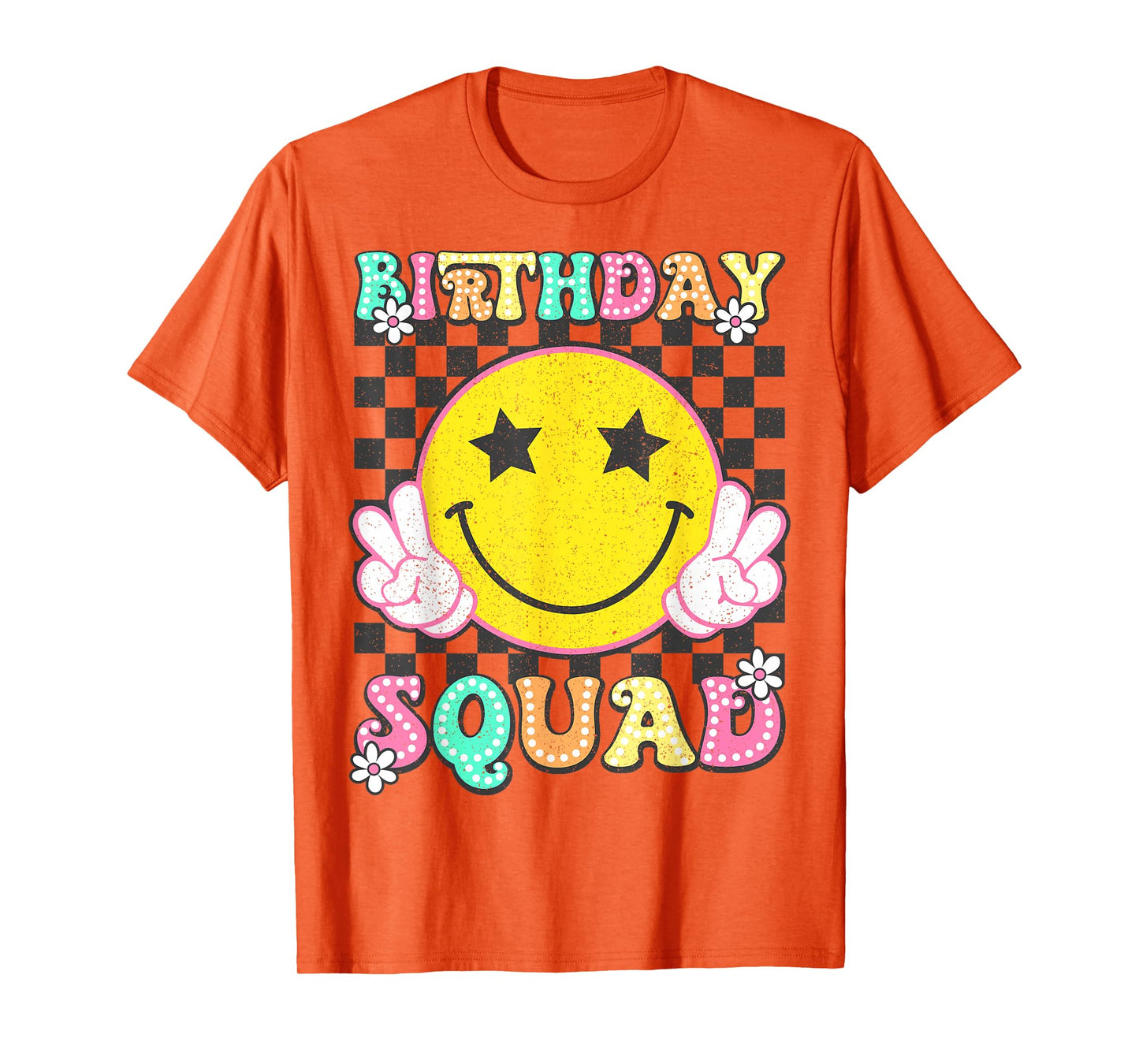 Birthday Squad Groovy Matching Family Birthday Squad T-Shirt