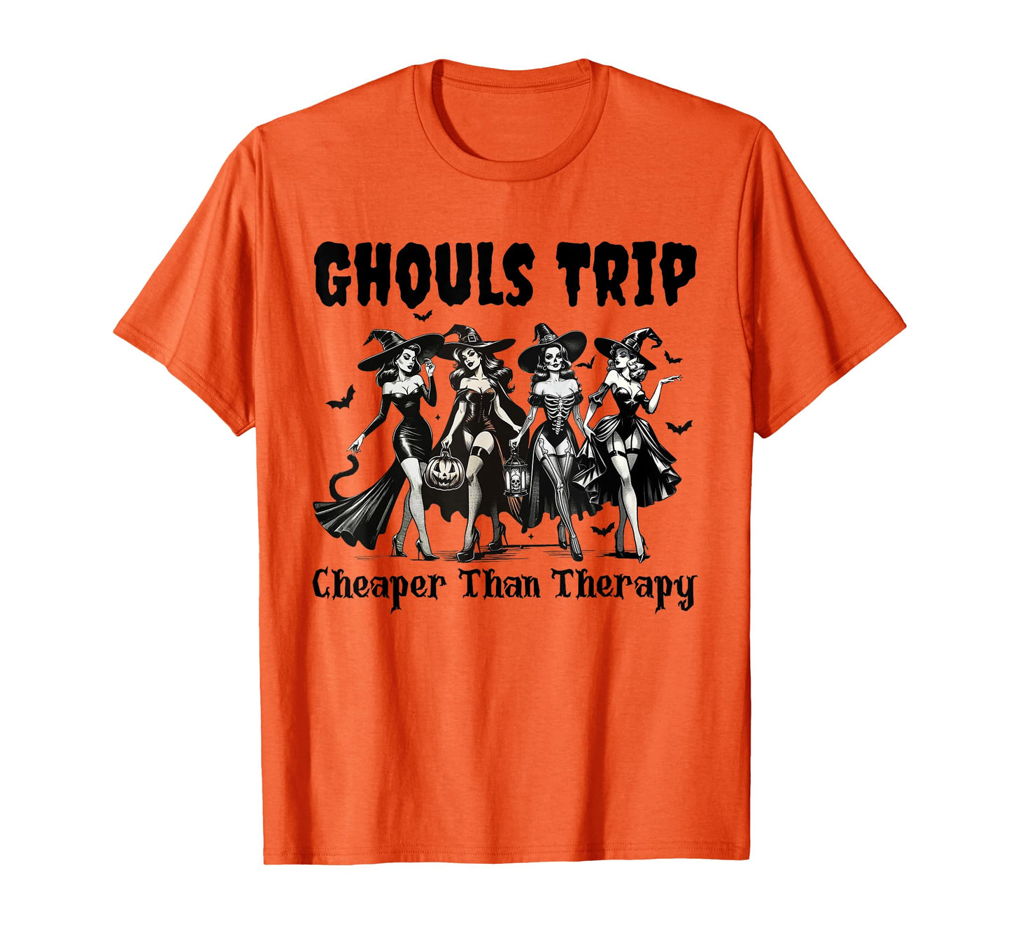 Vintage Ghouls Trip Cheaper Than Witch Therapy Halloween T-Shirt
