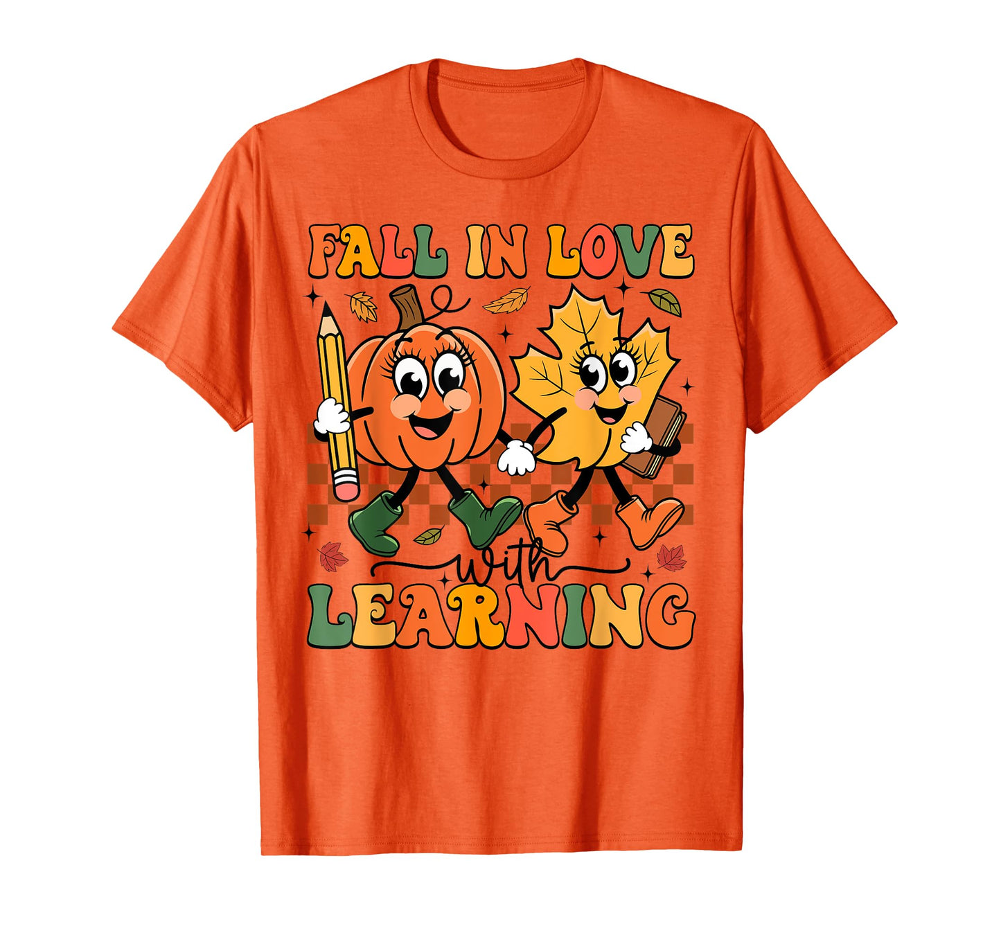 Fall In Love With Learning Thanksgiving Teacher Student T-Shirt