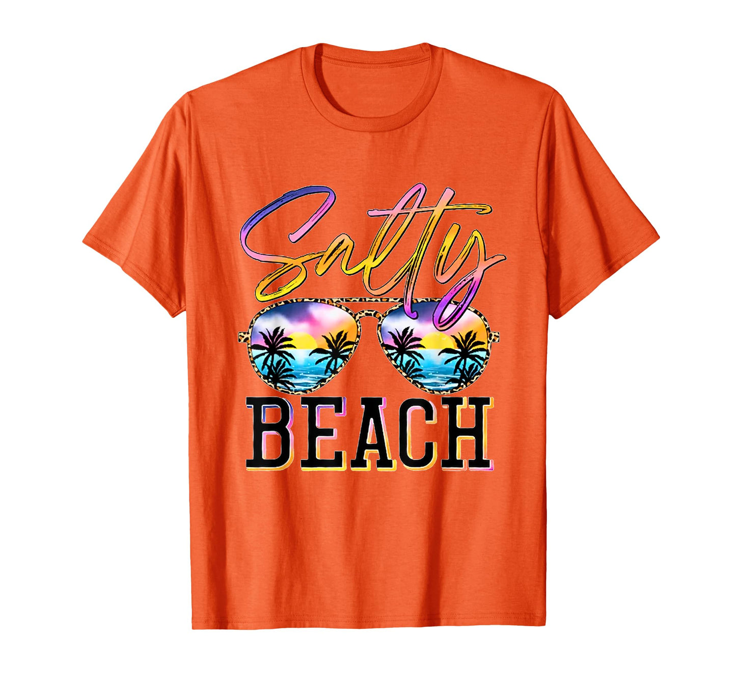 Salty Beach Sunset Sunglasses Summer Vacation Beach Party T-Shirt for Men Women