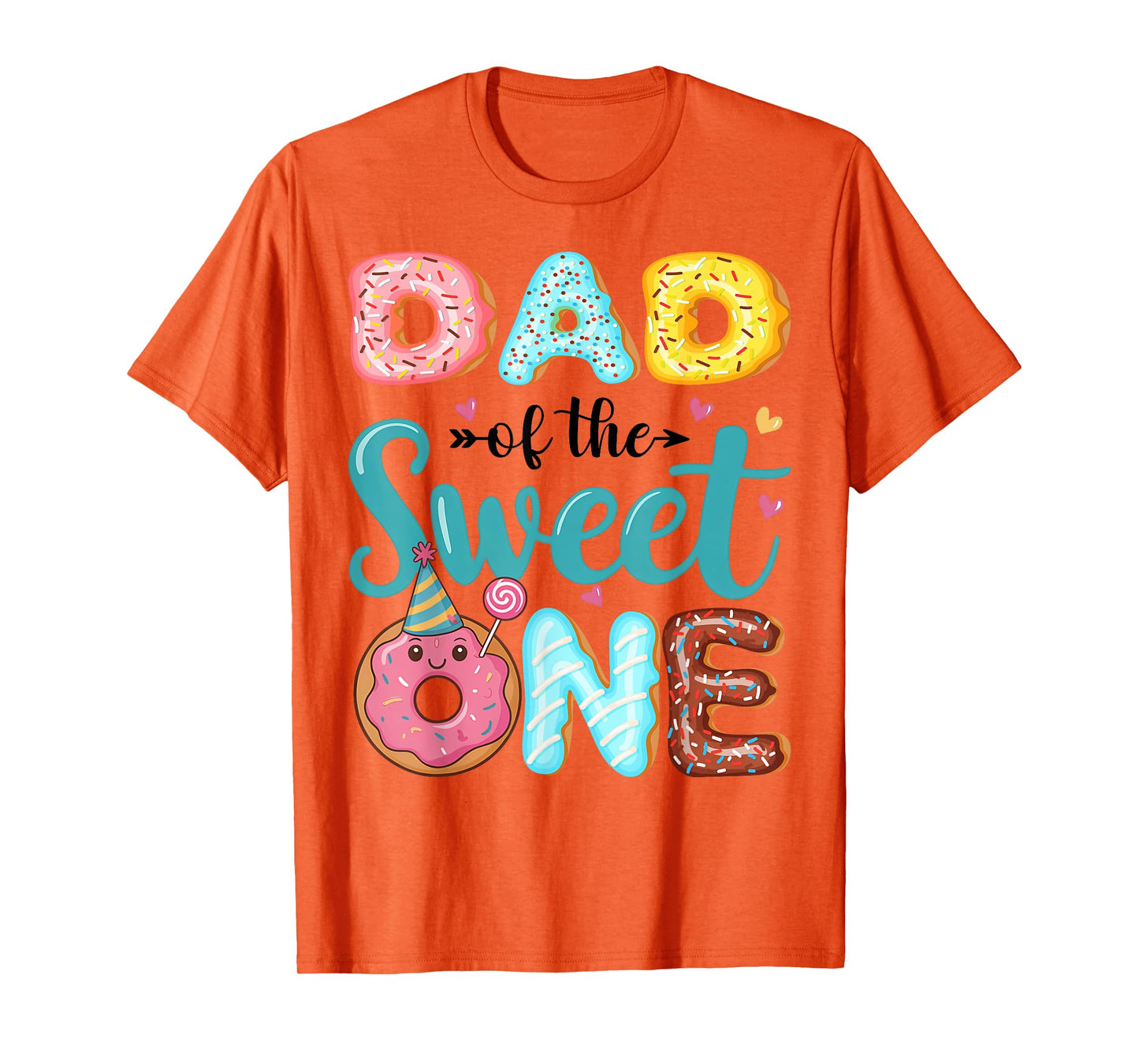 Dad Of The Sweet One 1st Birthday Girl Donut Party T-Shirt