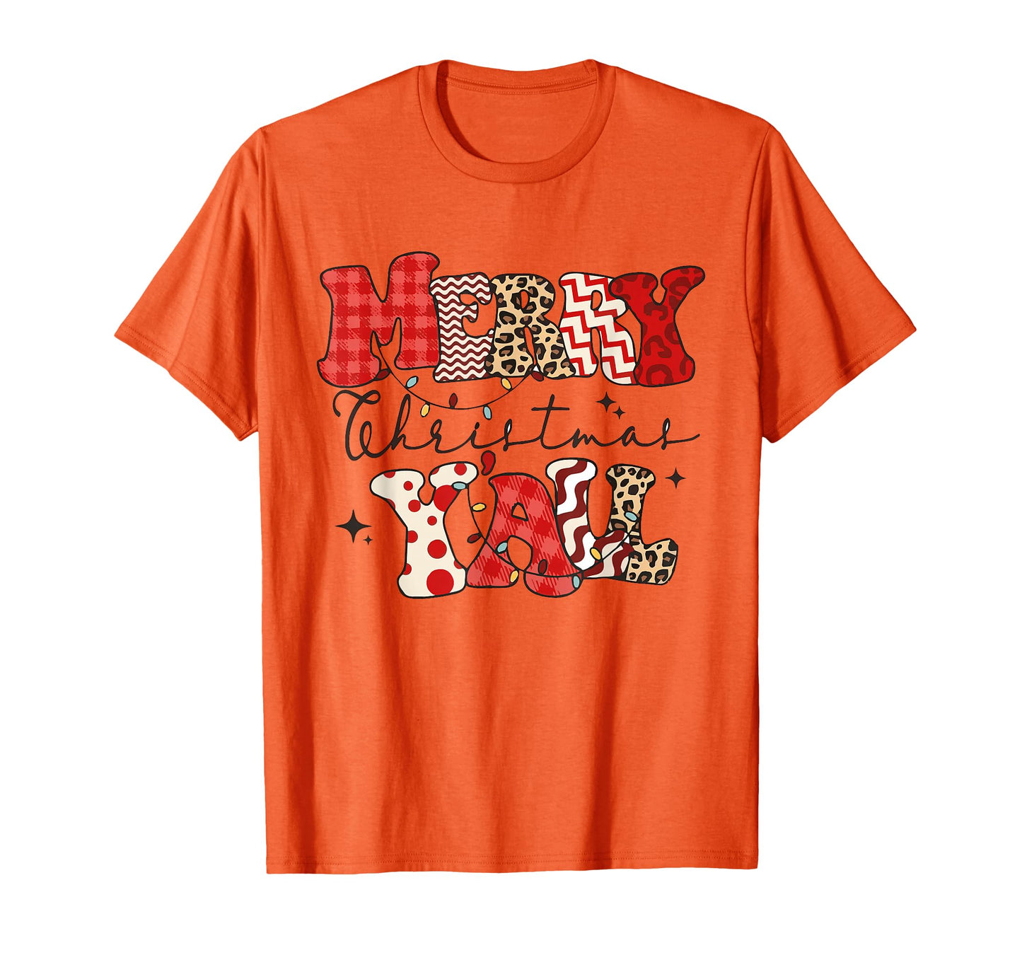 Merry Christmas Y'all Leopard Buffalo Pajama Family Xmas T-Shirt