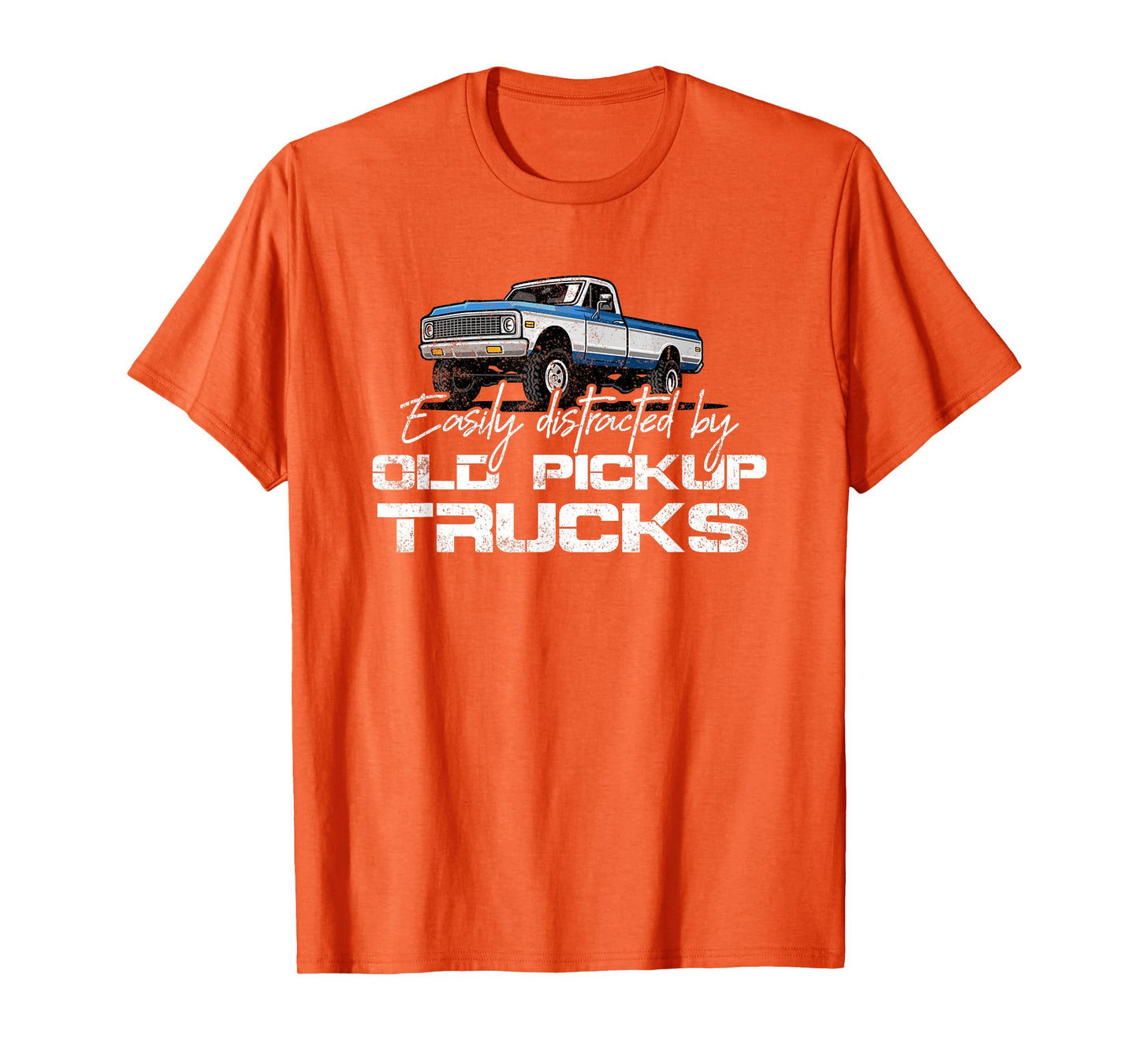 Easily Distracted By Old Pickup Trucks Shirt for Men Retro T-Shirt