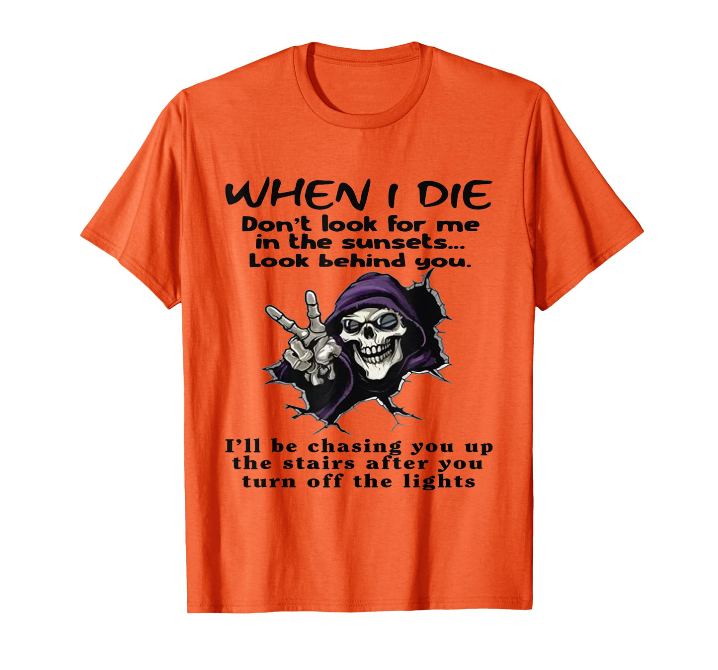 When I Die Don't Look for Me in The Sunsets Look Behind You T-Shirt