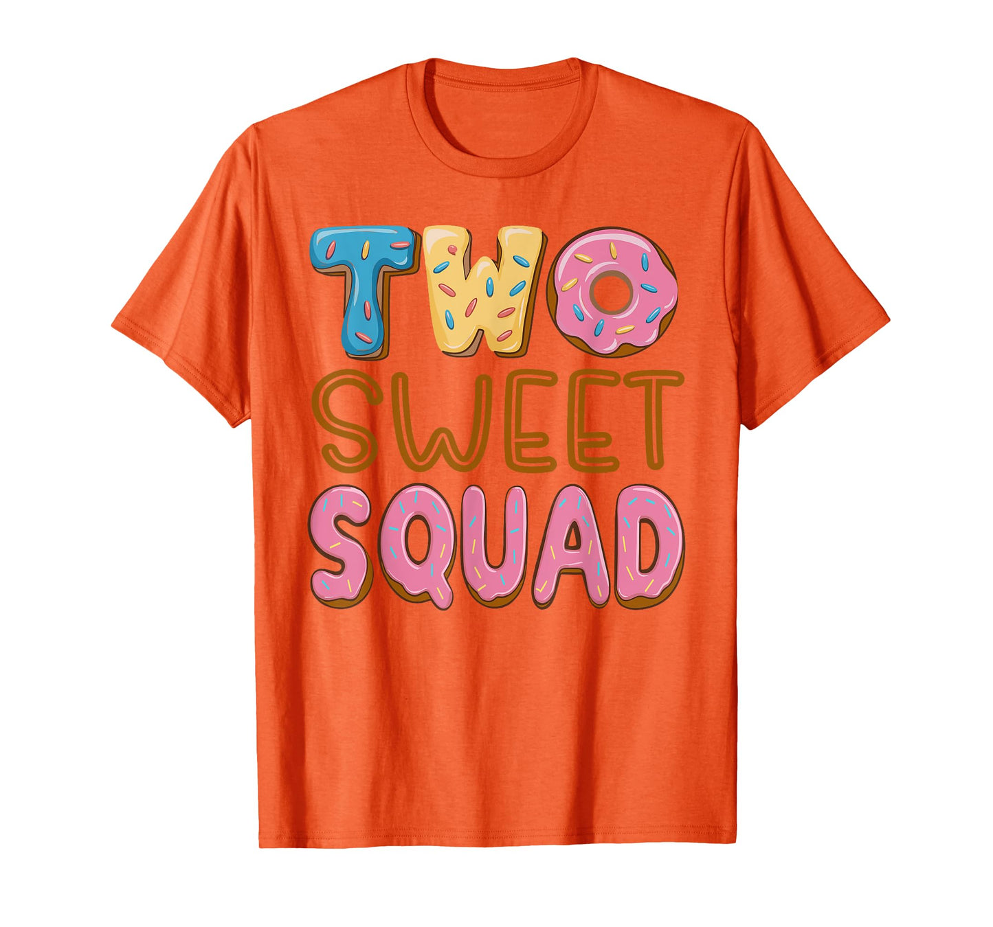 Squad of The Two Sweet Donut Team 2nd Birthday Girl Party T-Shirt