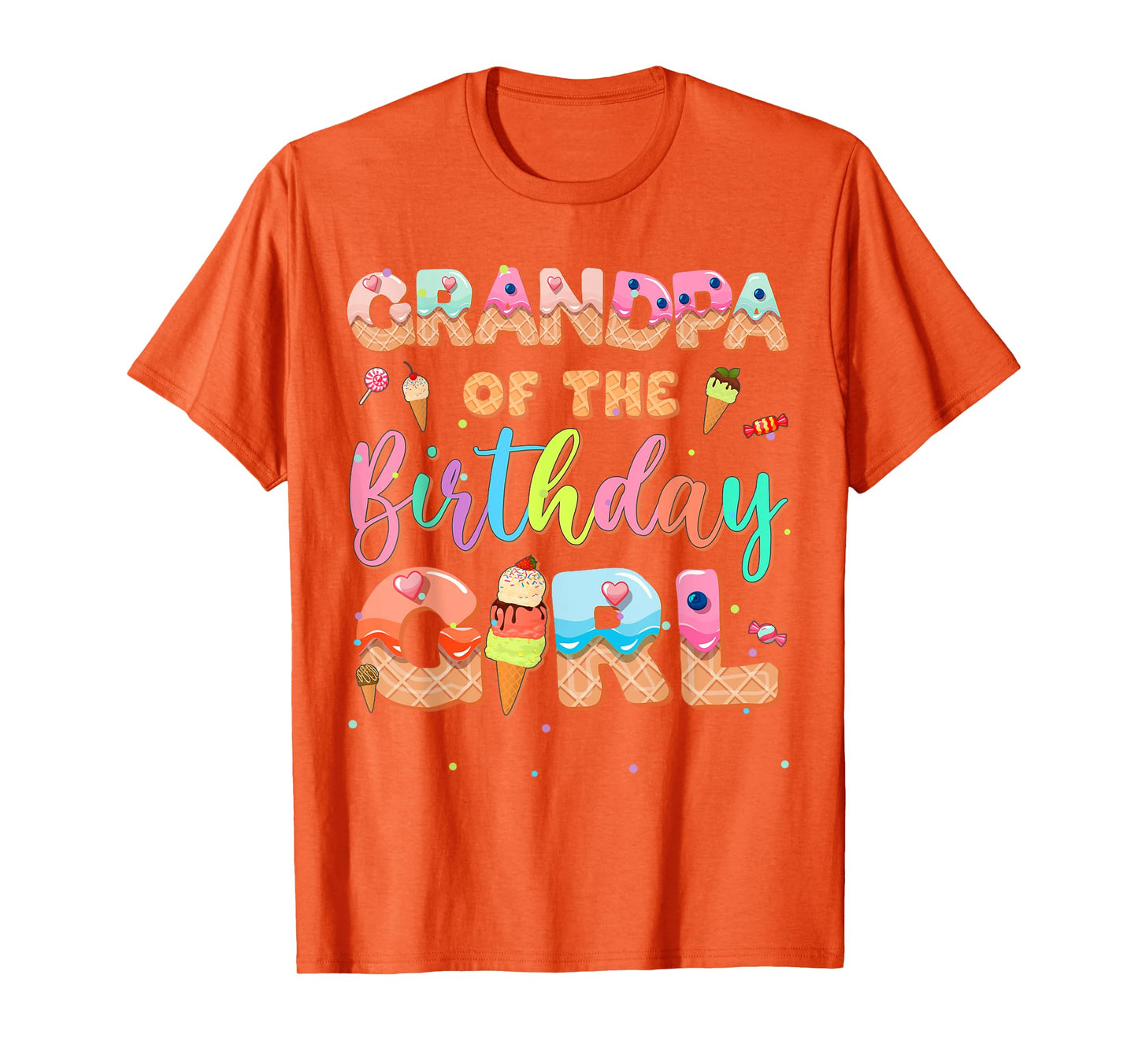 Grandpa Of The Birthday Ice Cream Family Matching Party T-Shirt