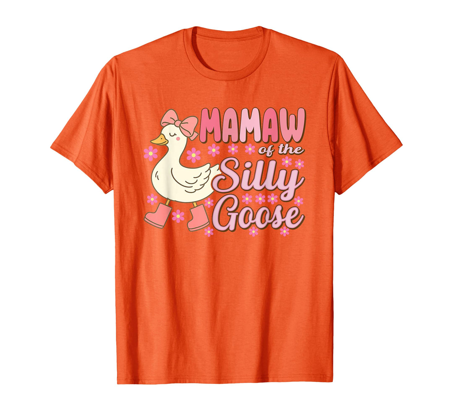 Mamaw Goose On The Loose Funny Birthday Matching Family T-Shirt