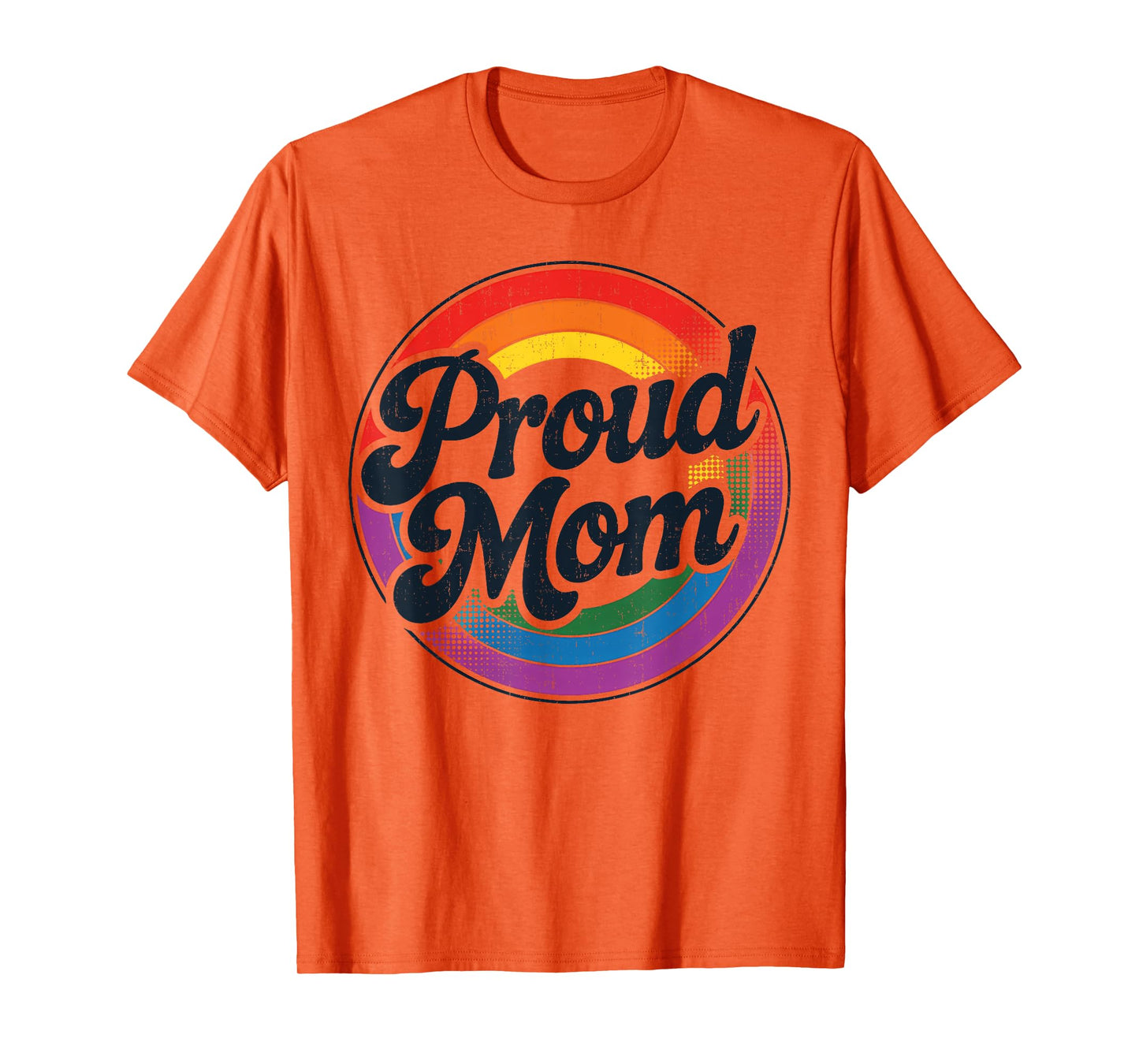 Colorful Retro Art for Proud Mom LGBTQ Pride Month Gay Pride T-Shirt