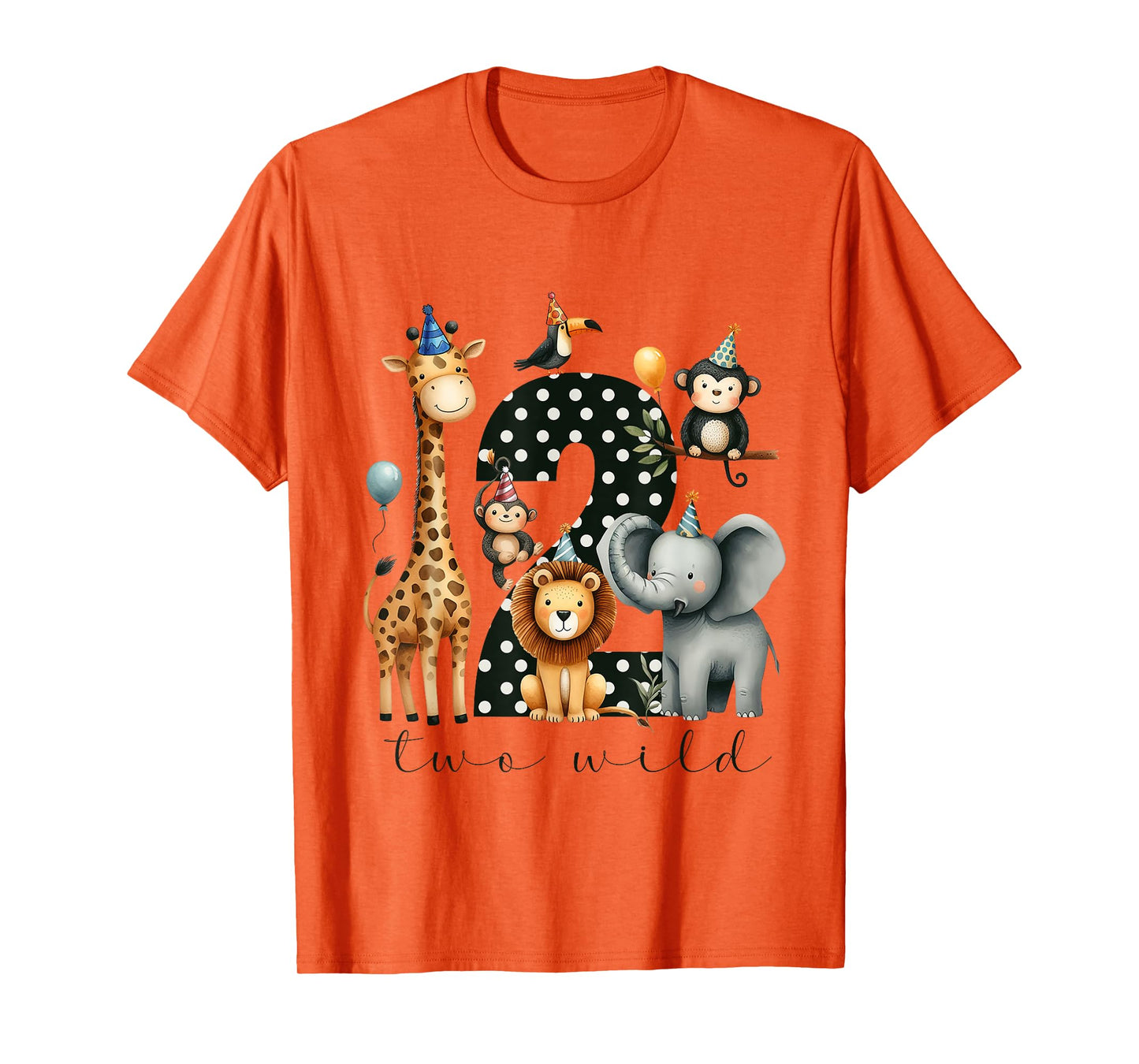Two Wild Birthday Woodland Safari Jungle 2nd Birthday Boys T-Shirt