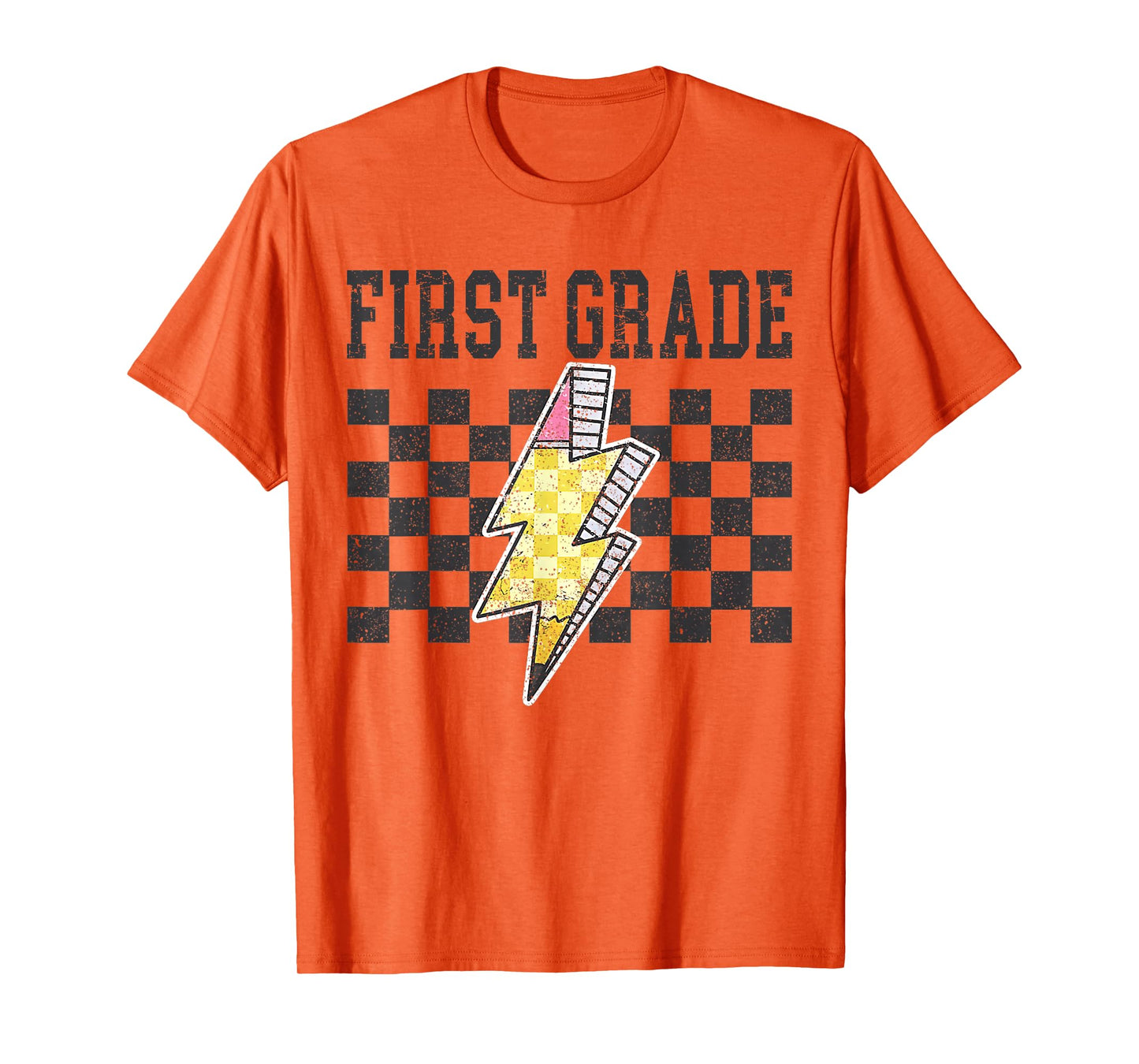 First Grade Retro Lightning Bolt 1st Grade Boys Girls Kids T-Shirt