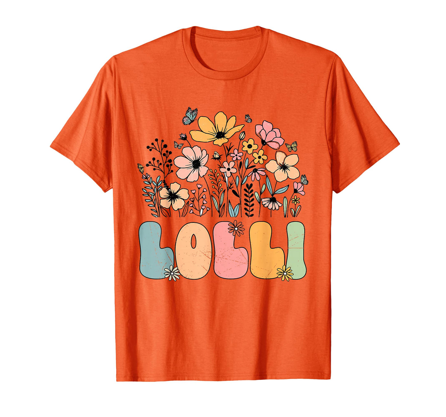 Wildflower Lolli tshirt for Grandma Grandmother Announcement T-Shirt