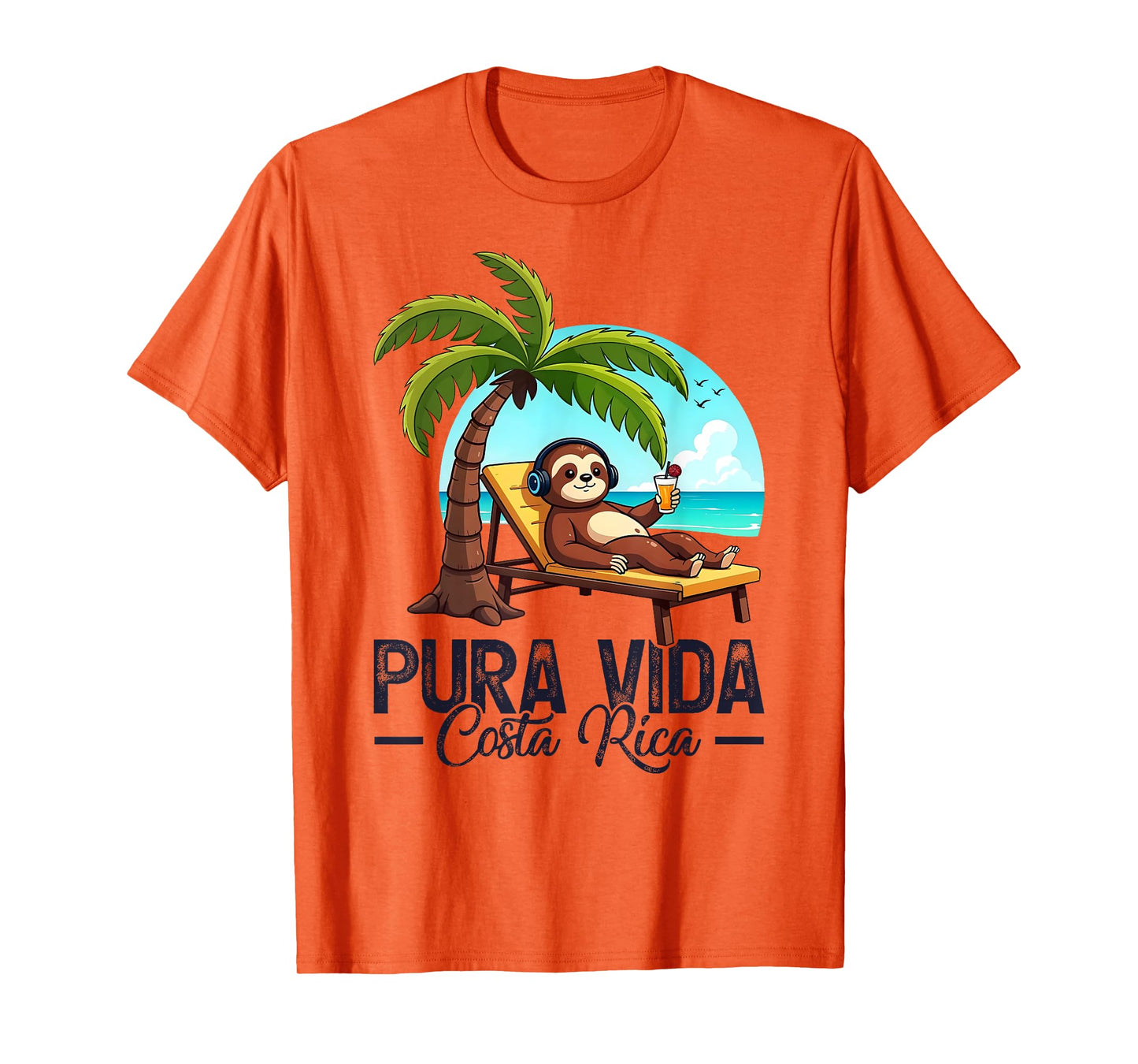 Sloth Summer Family Vacation Costa Rica Beach Pura Vida T-Shirt