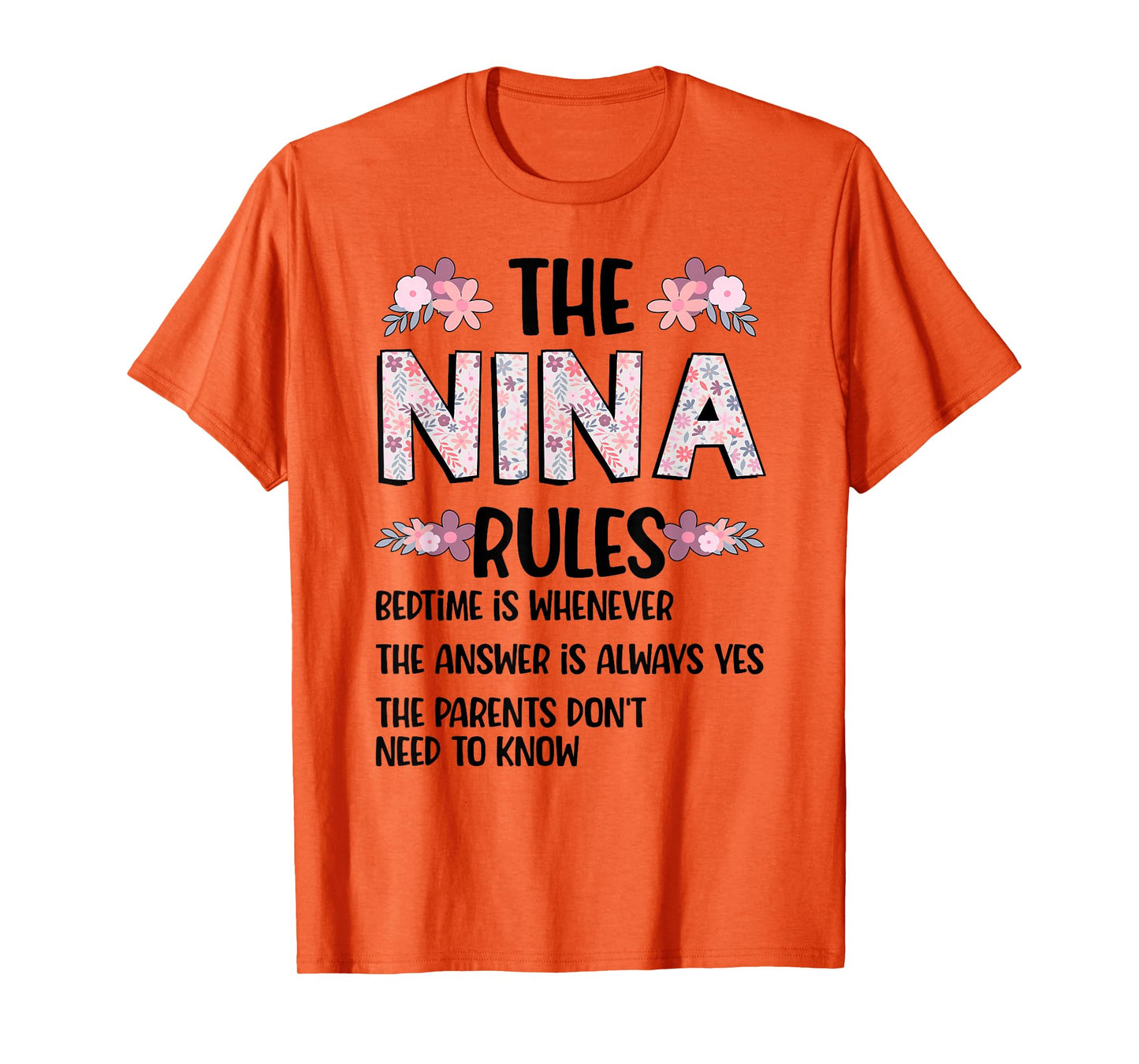 Nina Grandma Rules Nina Grandmother T-Shirt