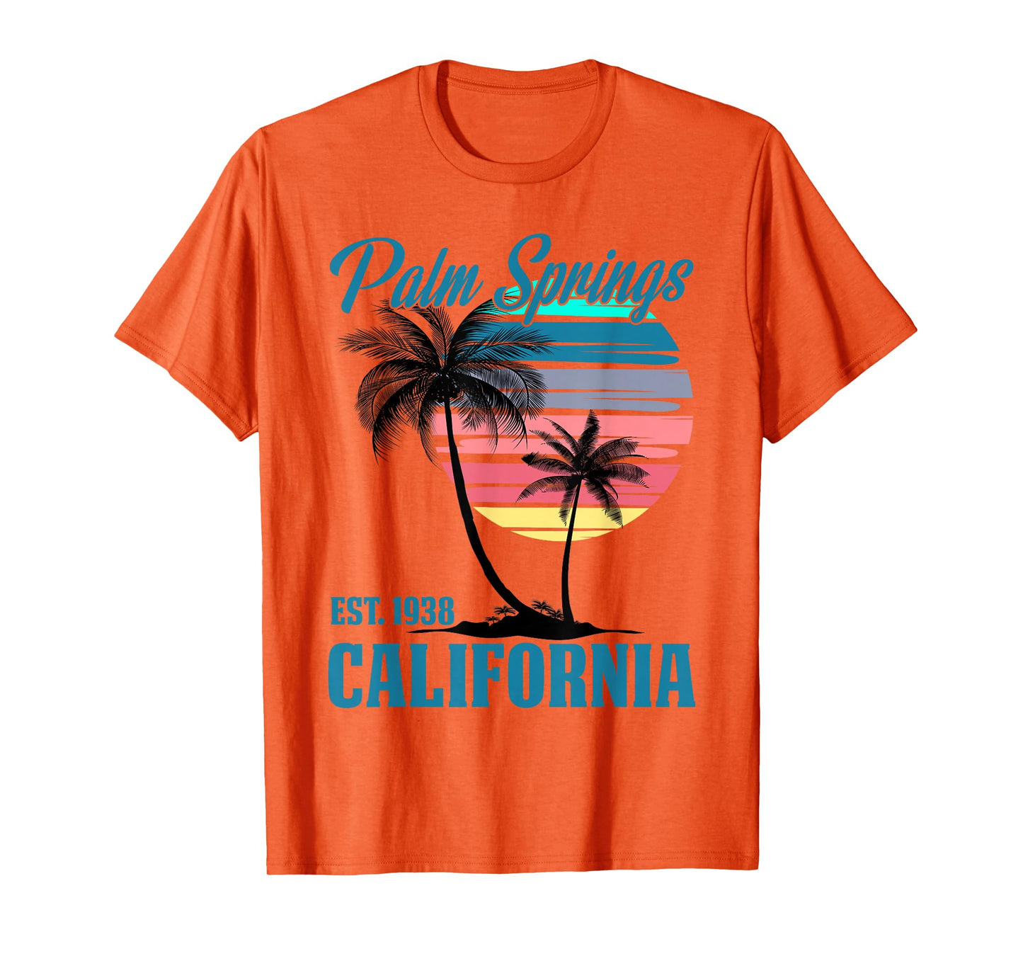 Retro Palm Springs California Beach Vibes Summer Vacation T-Shirt